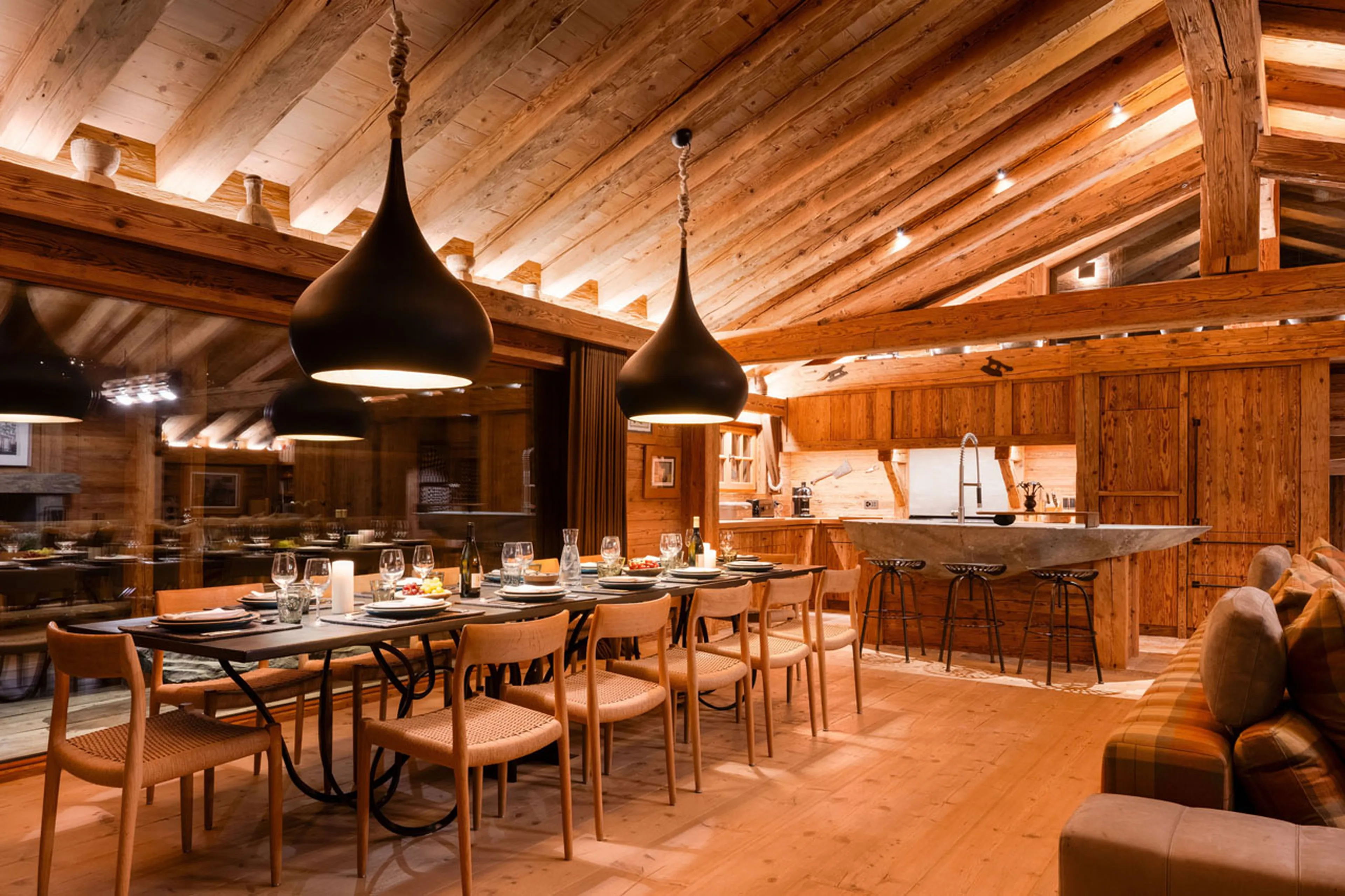 Dining area at Alex Penthouse in Verbier