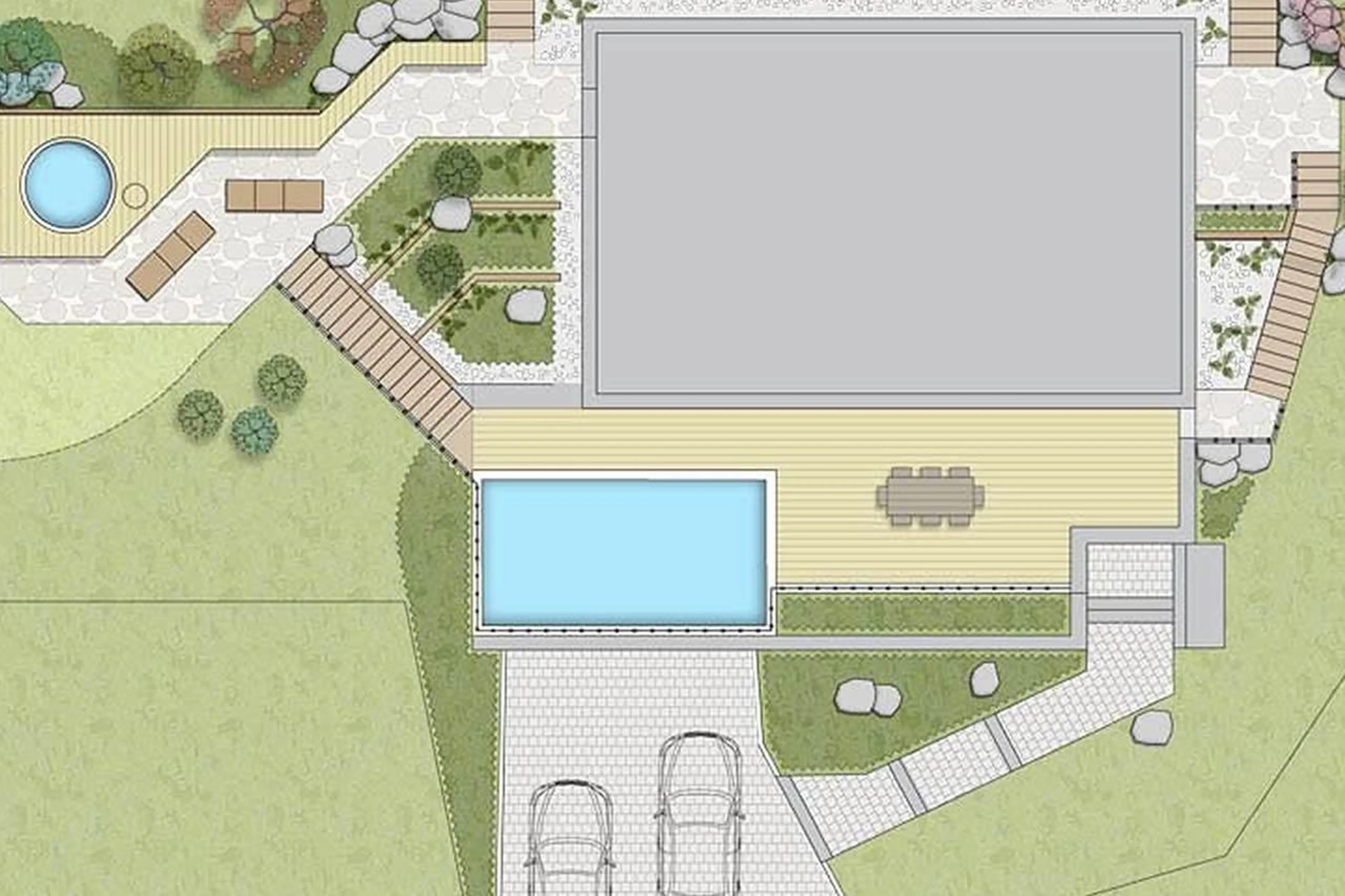 Exterior layout of Alpine Retreat in Morzine