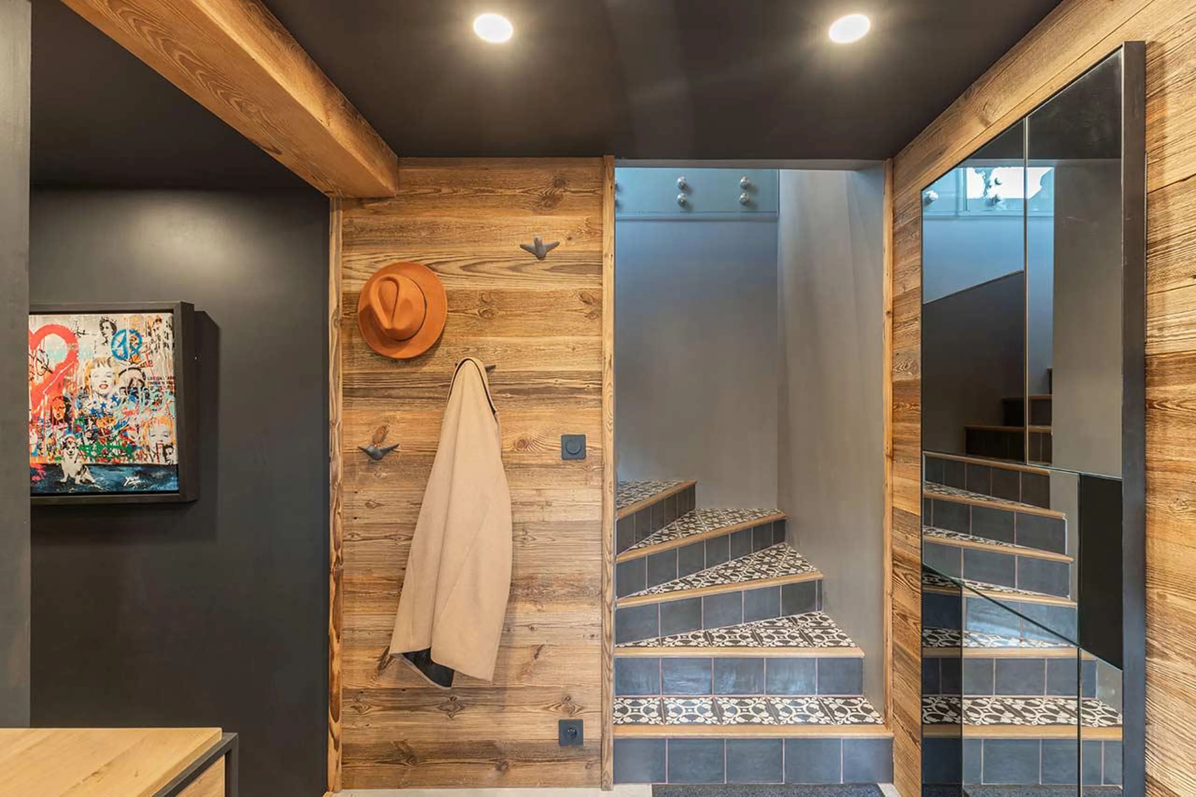 Stairway in Alpine Retreat in Morzine