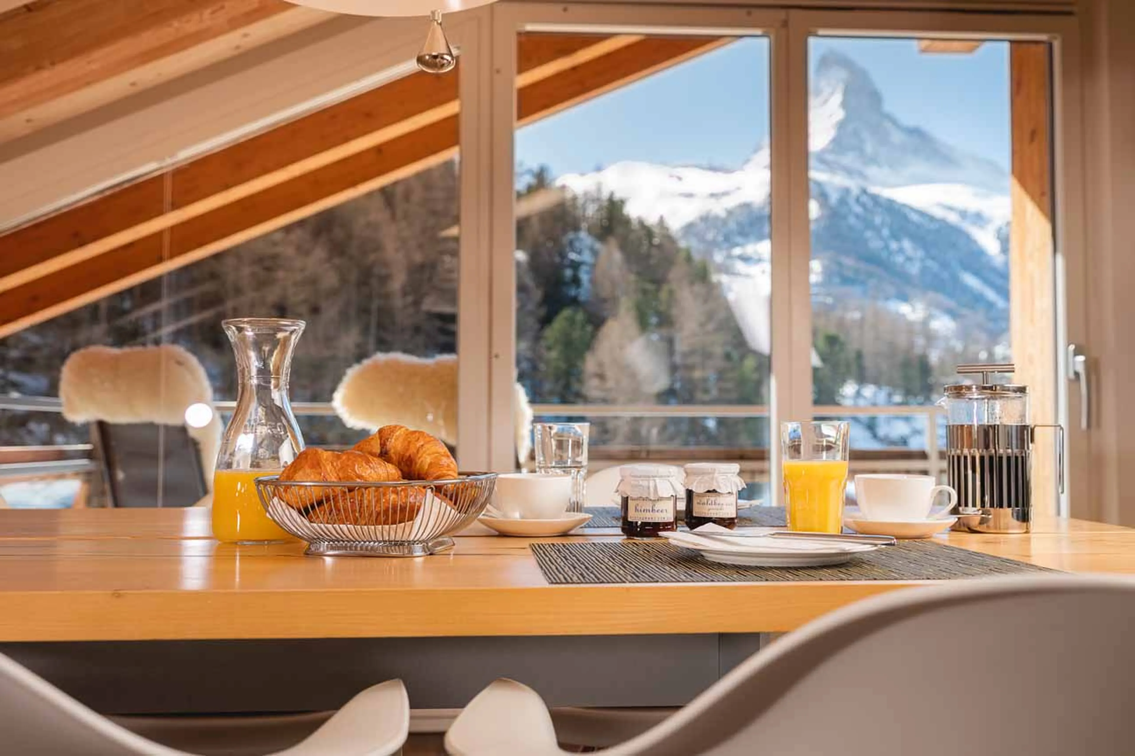 Breakfast at Penthouse Altesse in Zermatt