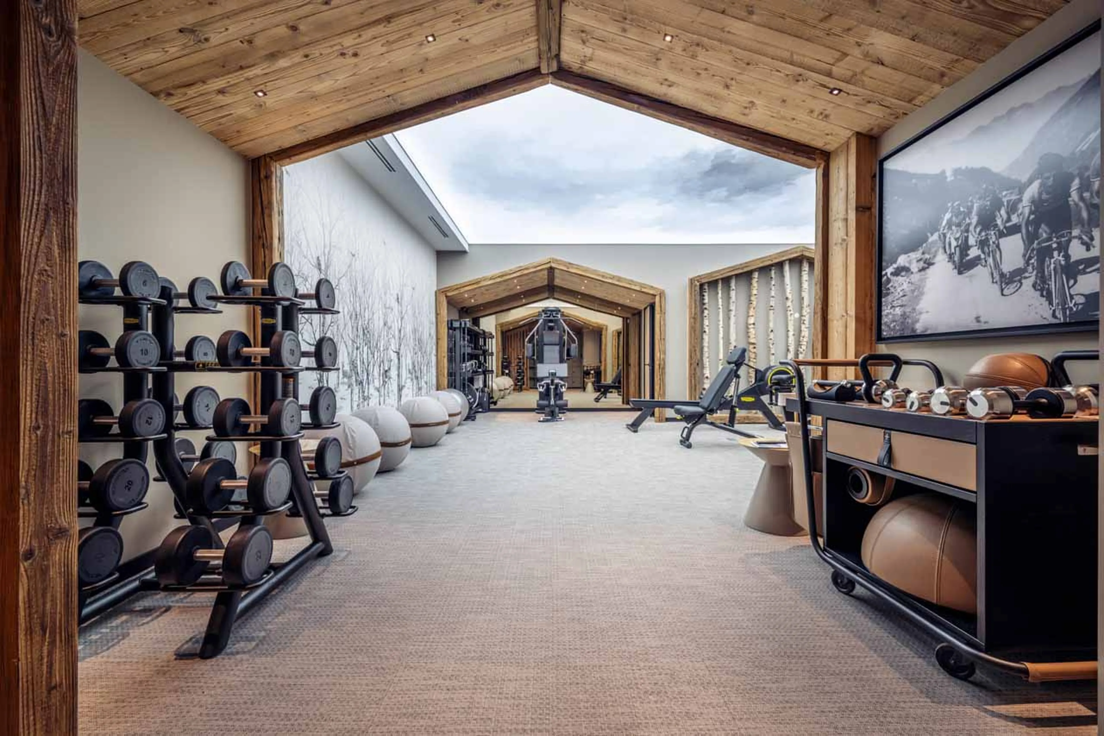 Fitness room open daily from 10am to 9pm at Antares in Meribel