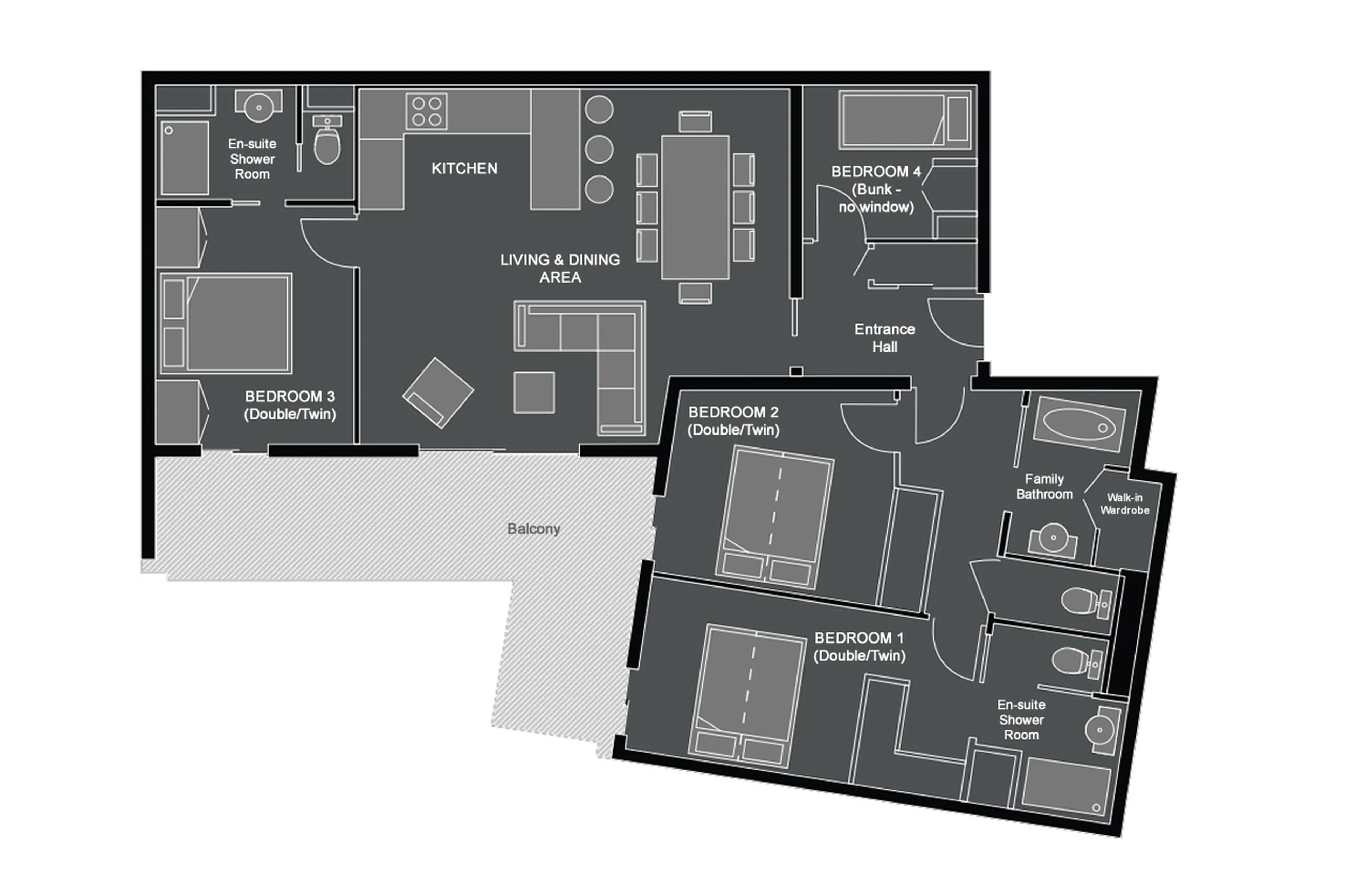 Floor plan of Apartment Artois in Les Gets