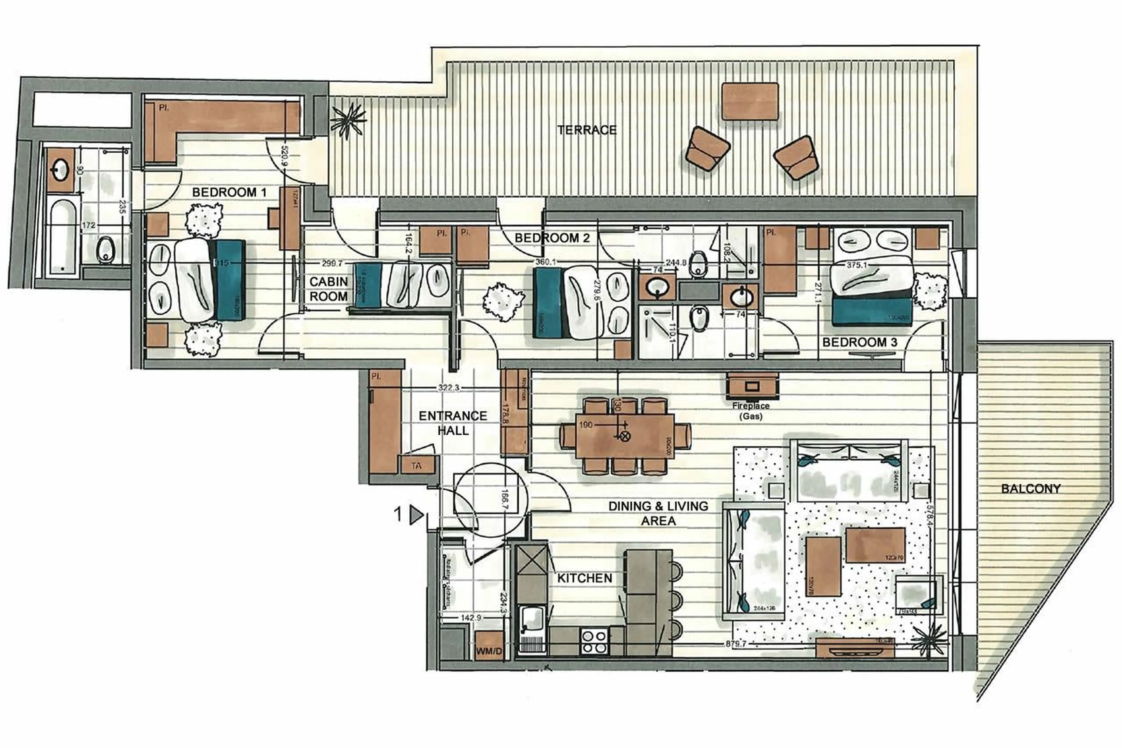 Floor plan of Apartment Alaska Lodge 1