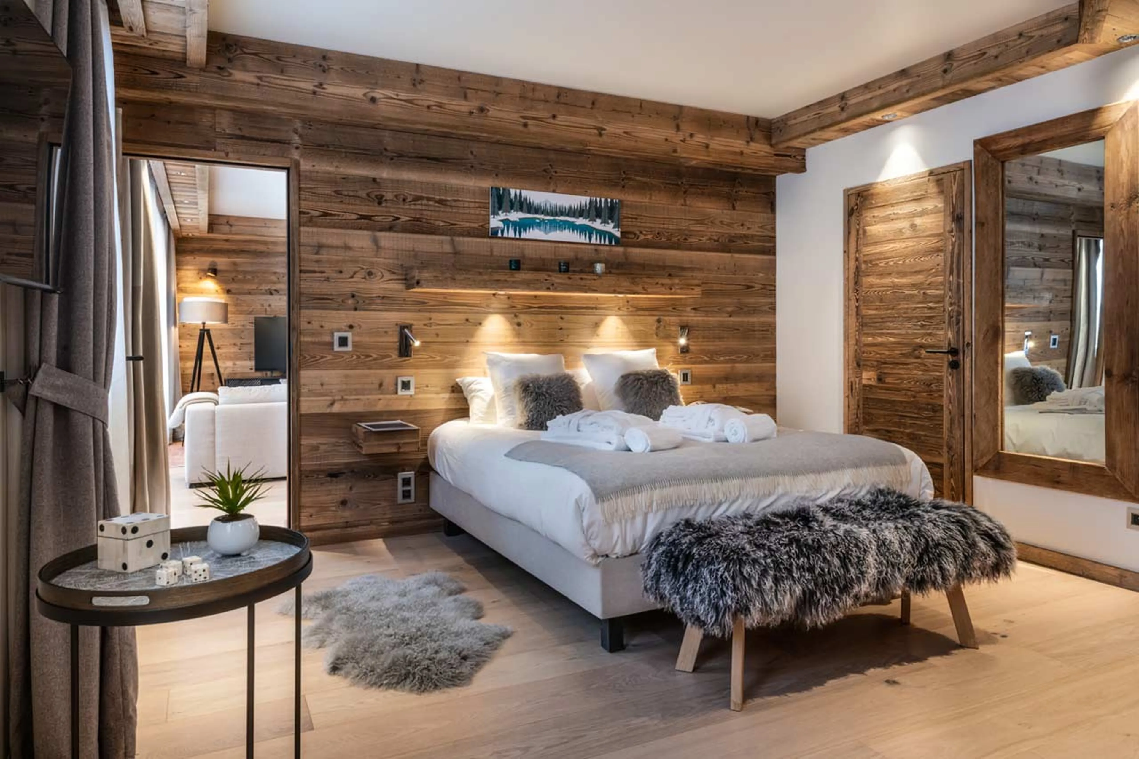 Bedroom one at Alaska Lodge 2 in Val d'Isere