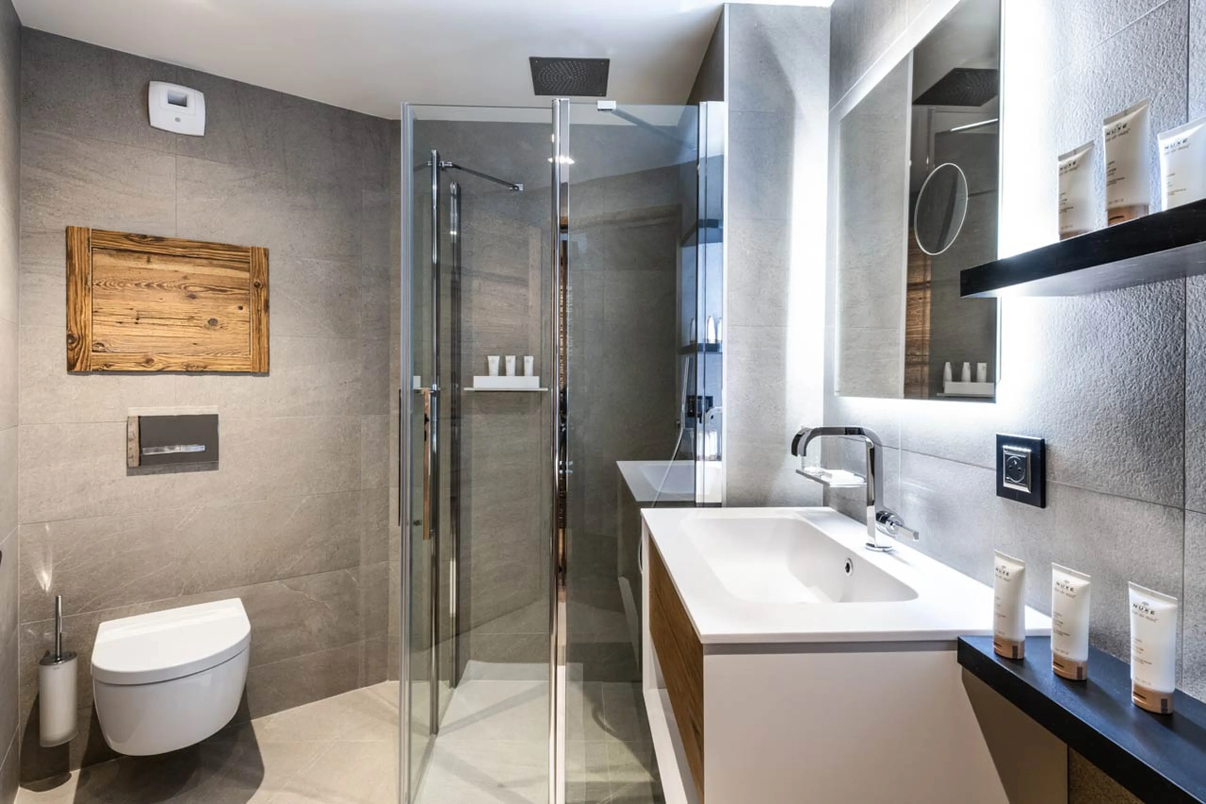 Shower room at Alaska Lodge 4 in Val d'Isere