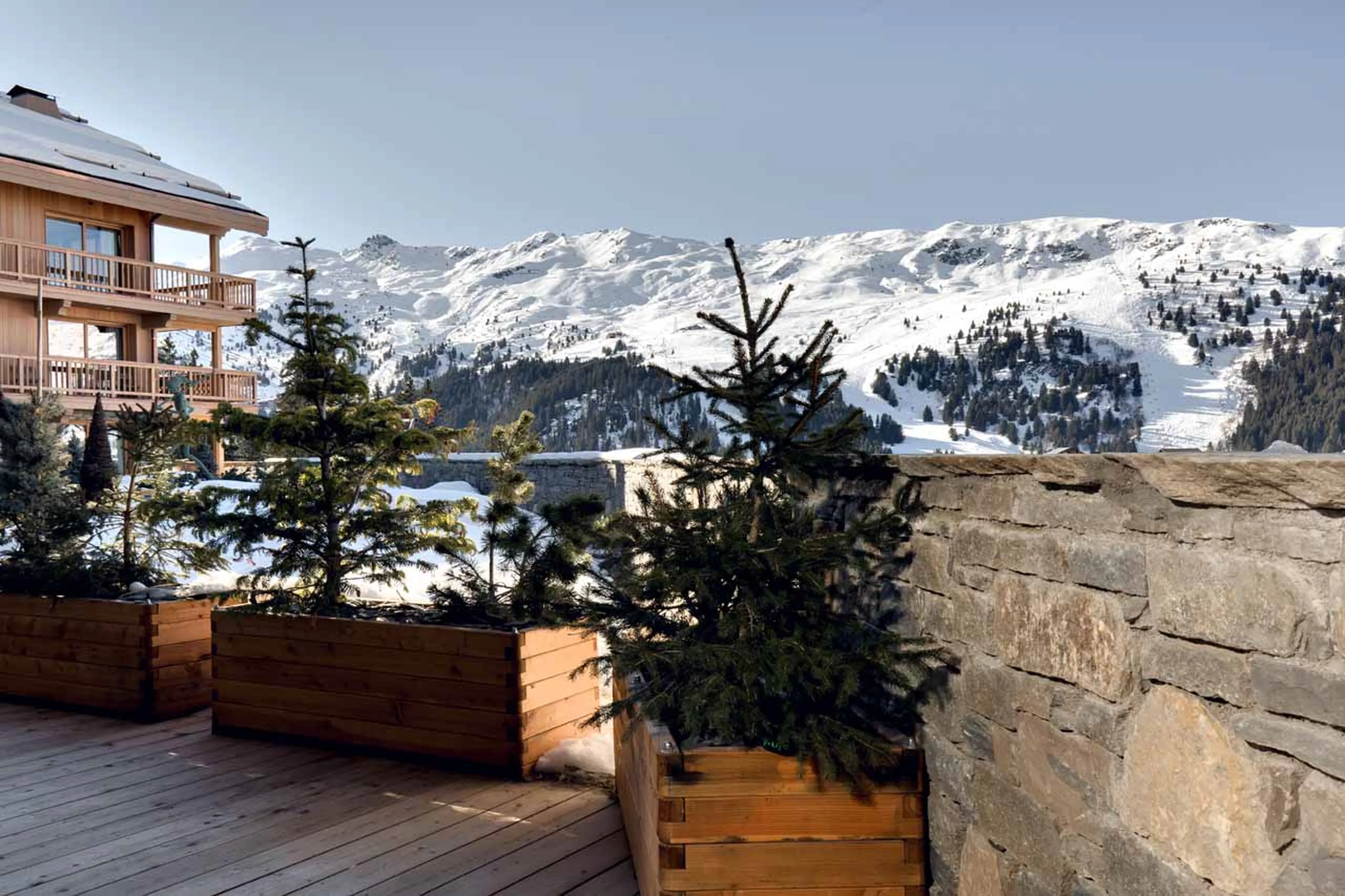 Terrace at Apartment Antares Mira 002 in Meribel