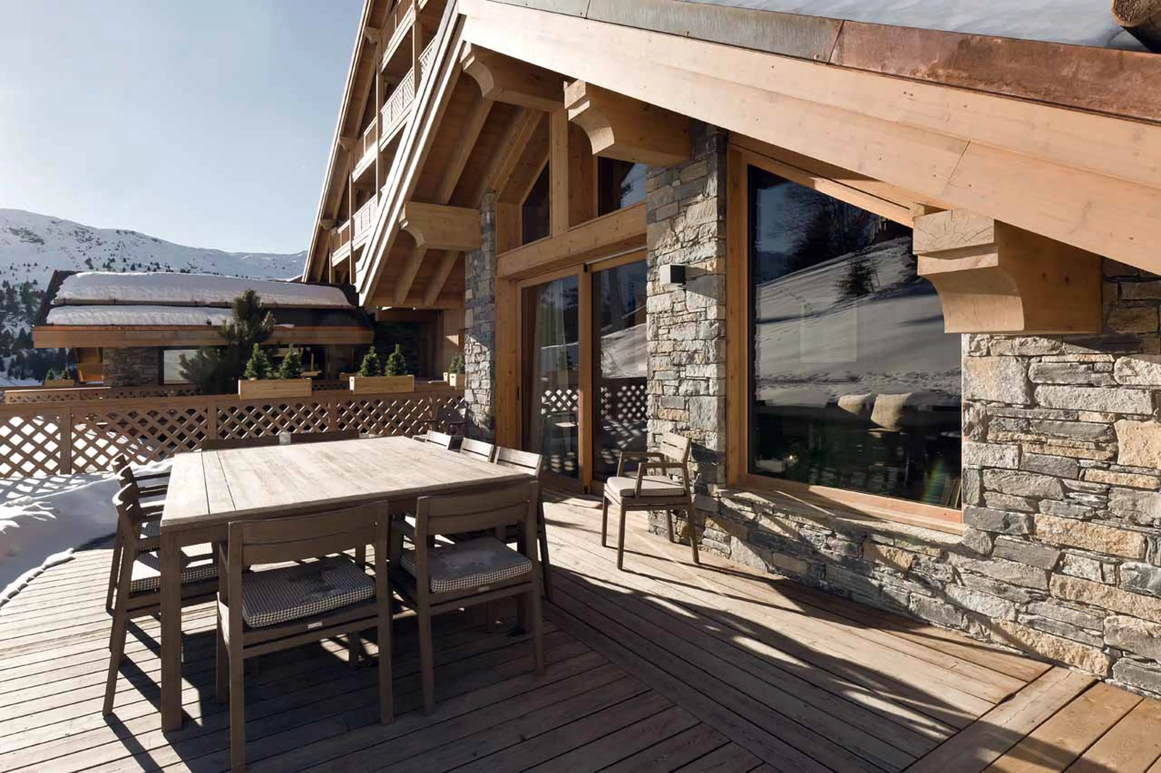 Terrace at Apartment Antares Naos 203 in Meribel