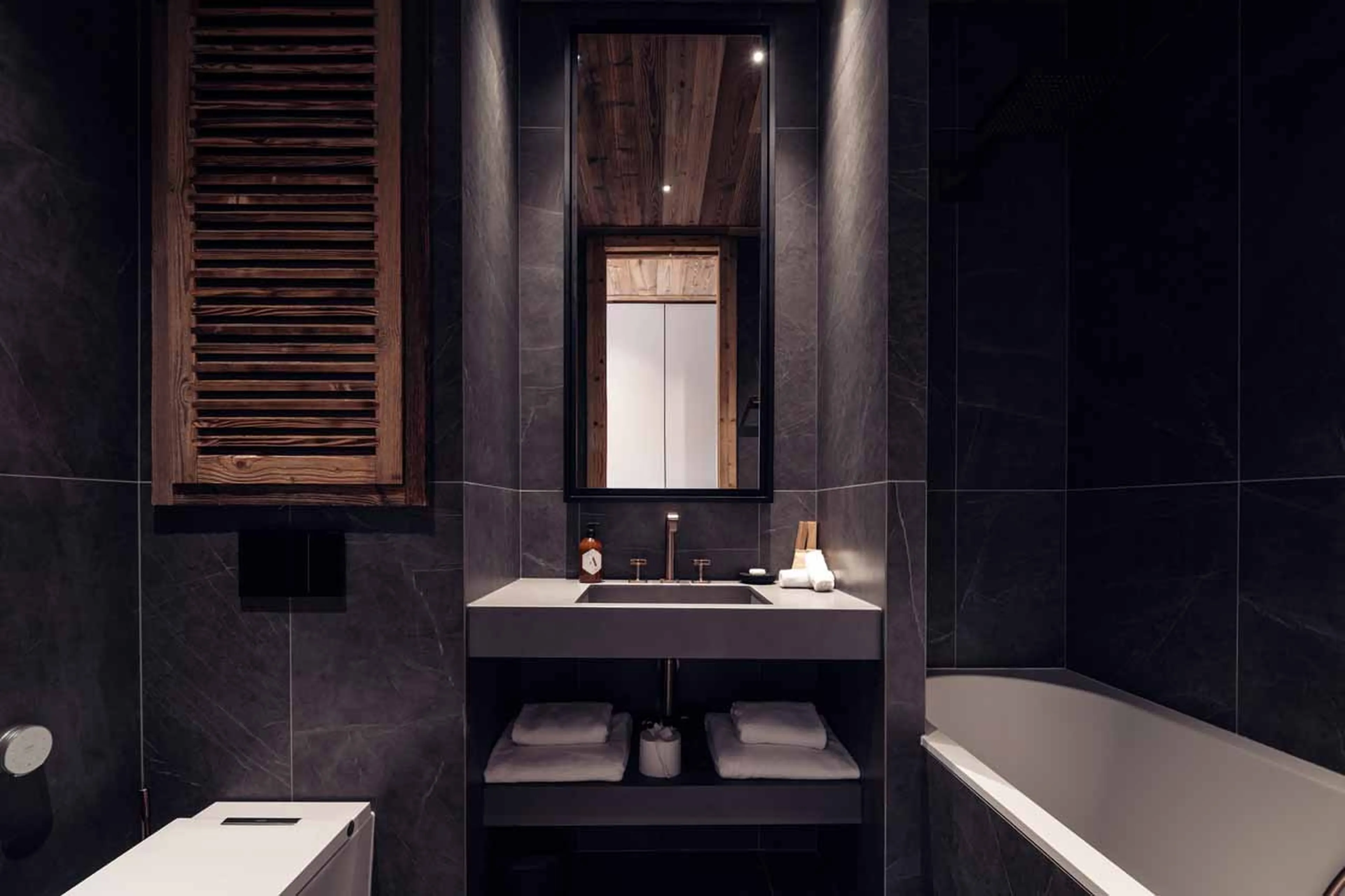 Bedroom 1 en-suite at Apartment Antares Orion 301 in Meribel