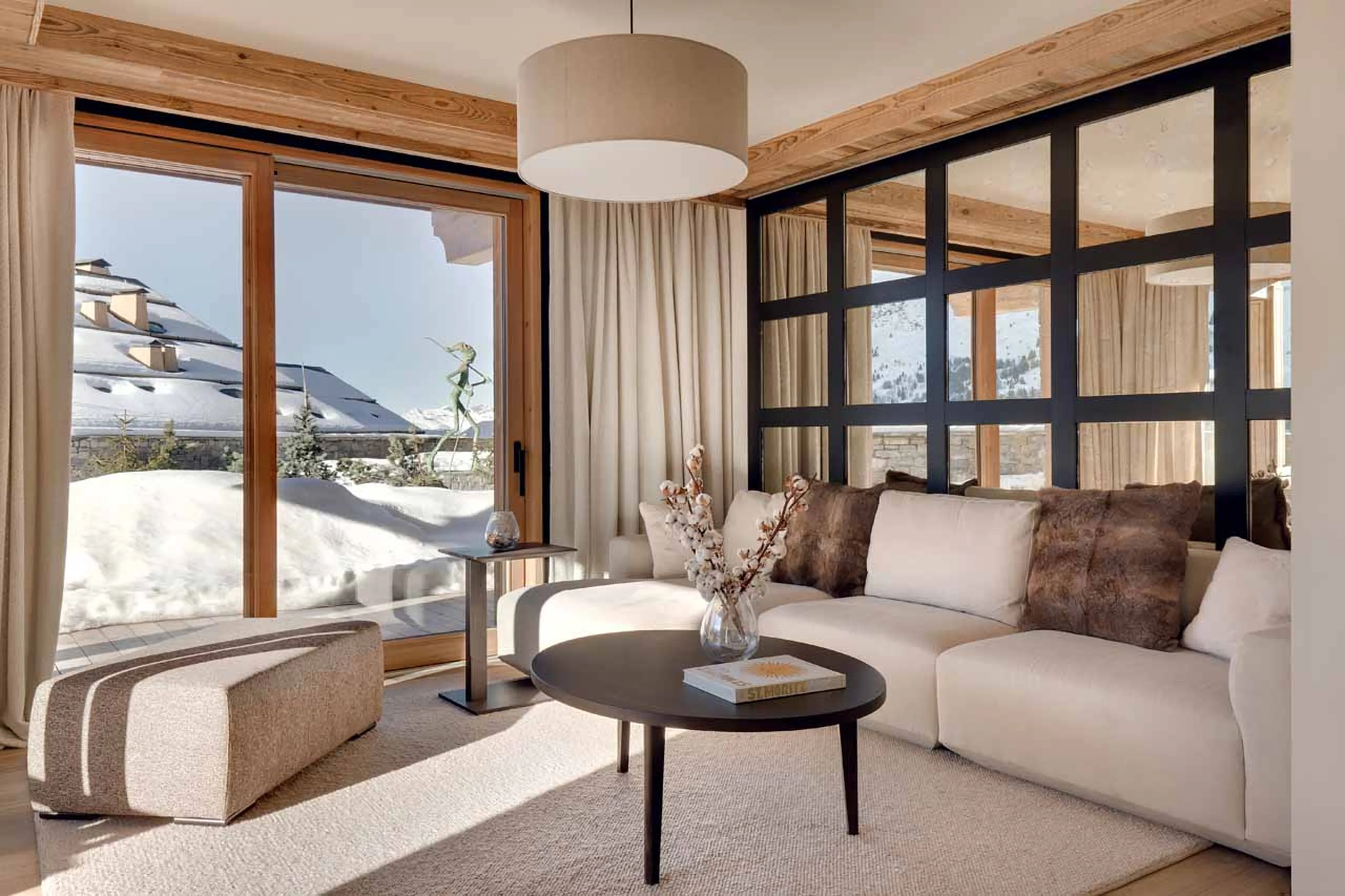 Living area and terrace at Apartment Antares Stella 001 in Meribel