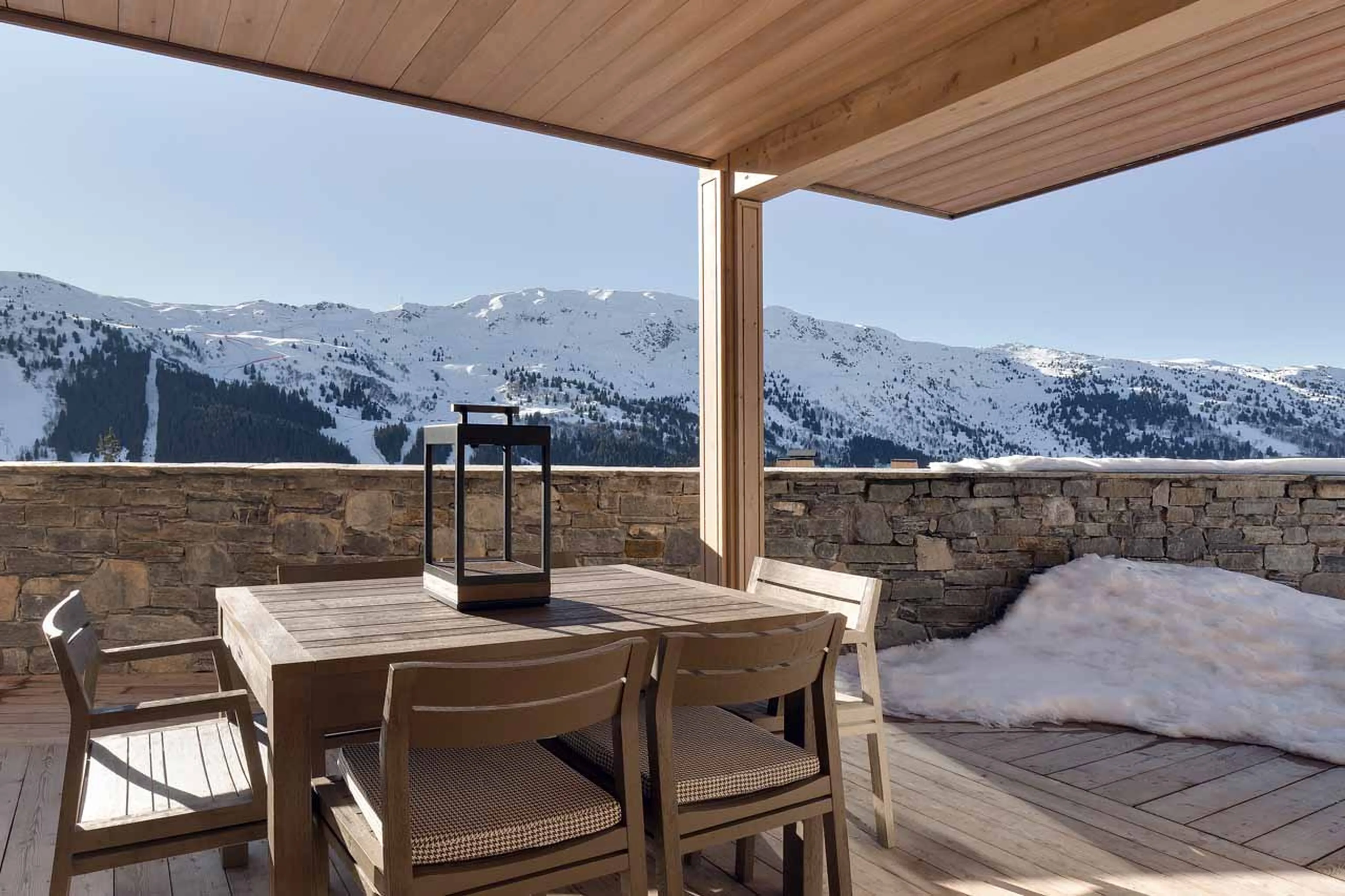 Terrace at Apartment Antares Stella 001 in Meribel
