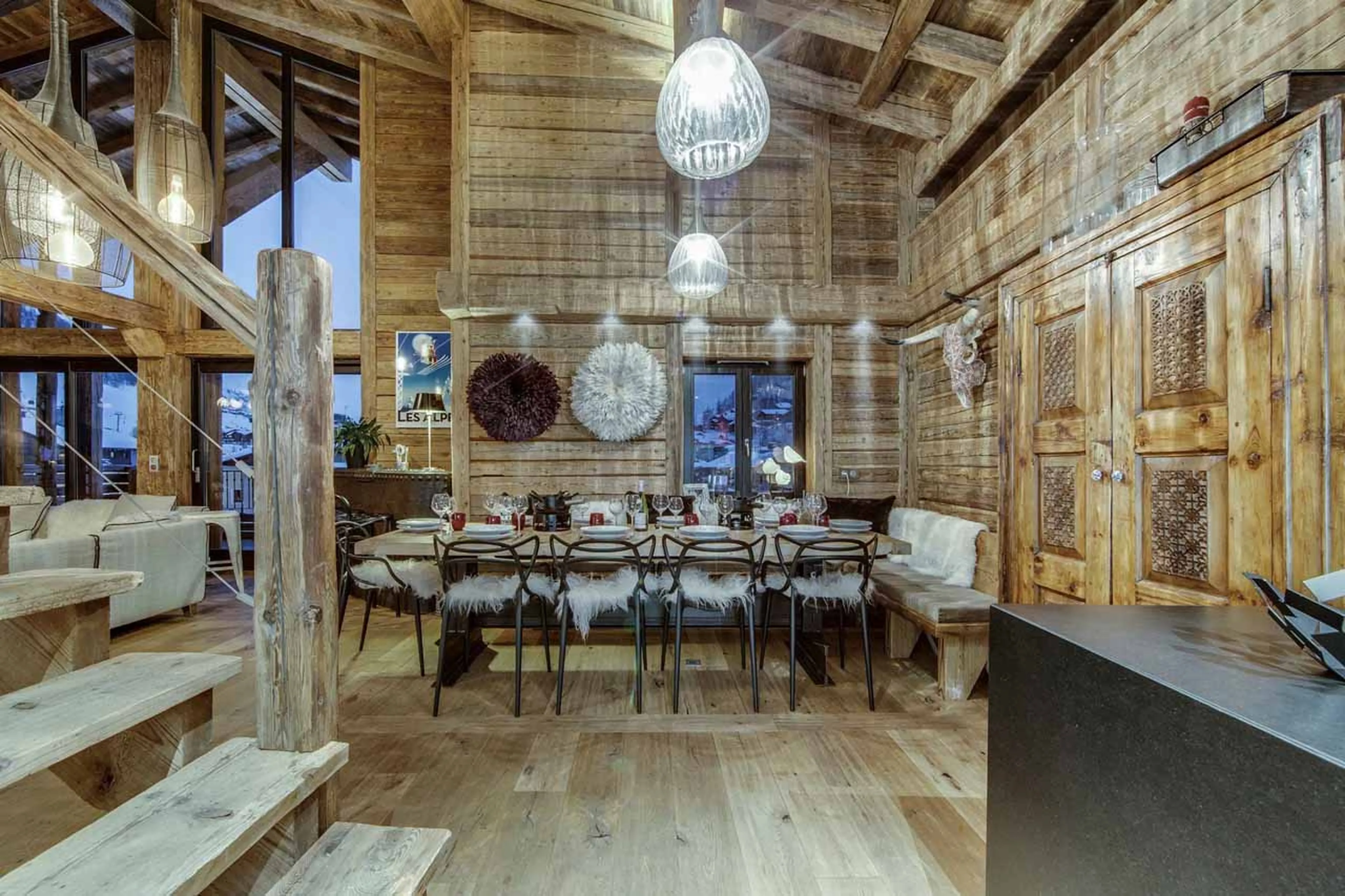 Dining area at Chalet Artemis in Val d'Isere