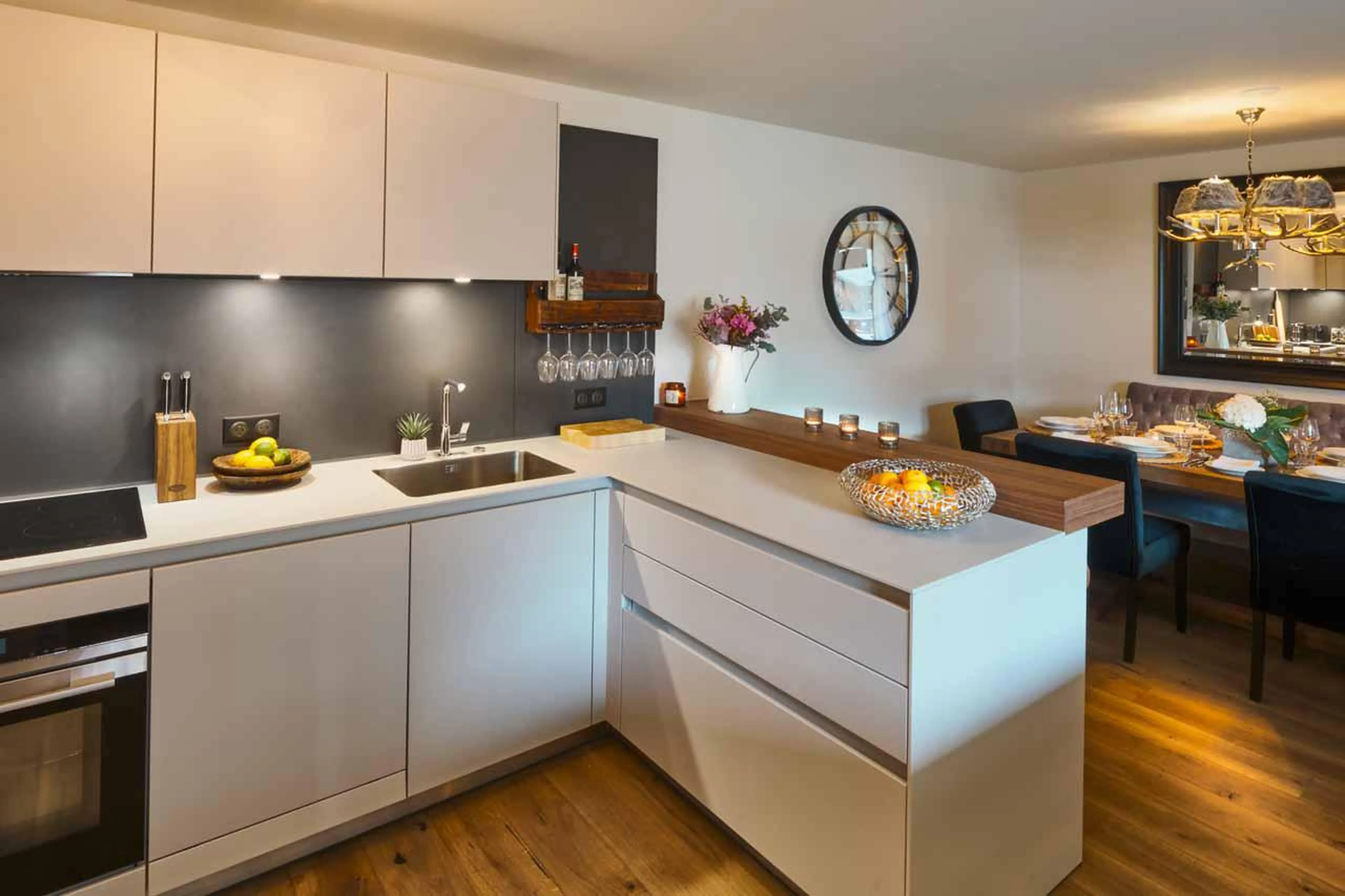 Kitchen at Apartment Artois in Les Gets