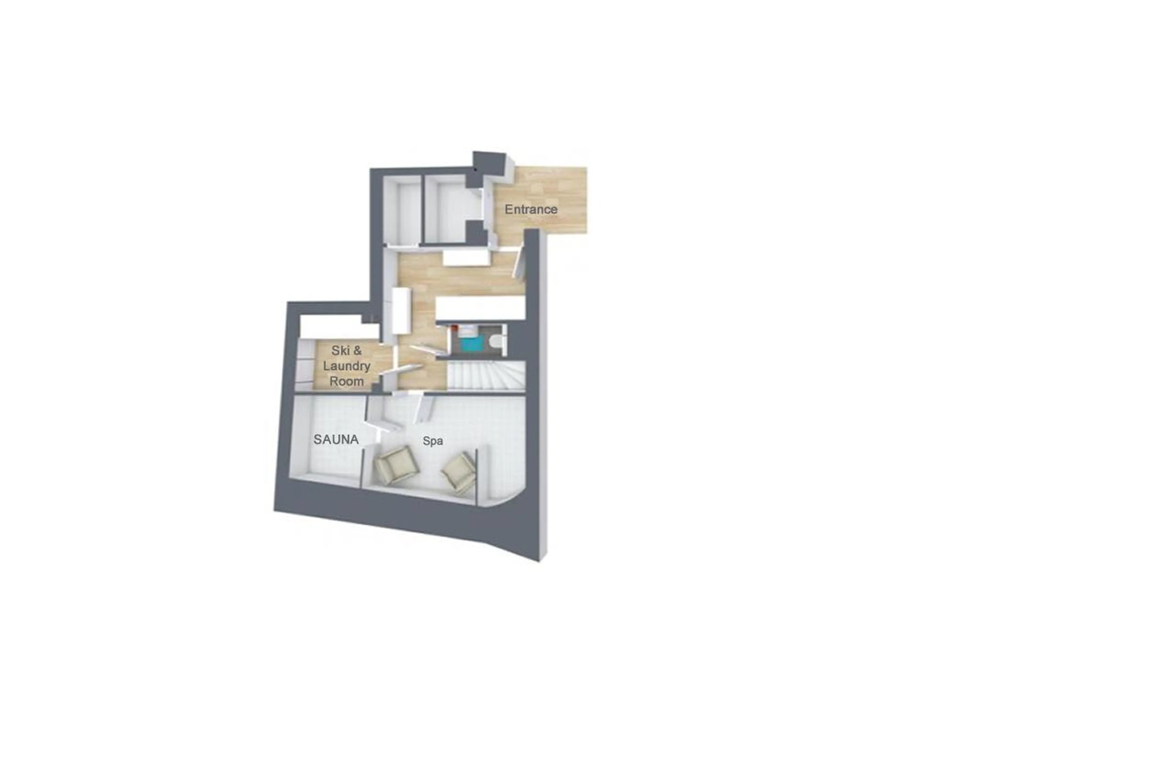 Level 1 floor plan of Apartment Aurora in Val d'Isere