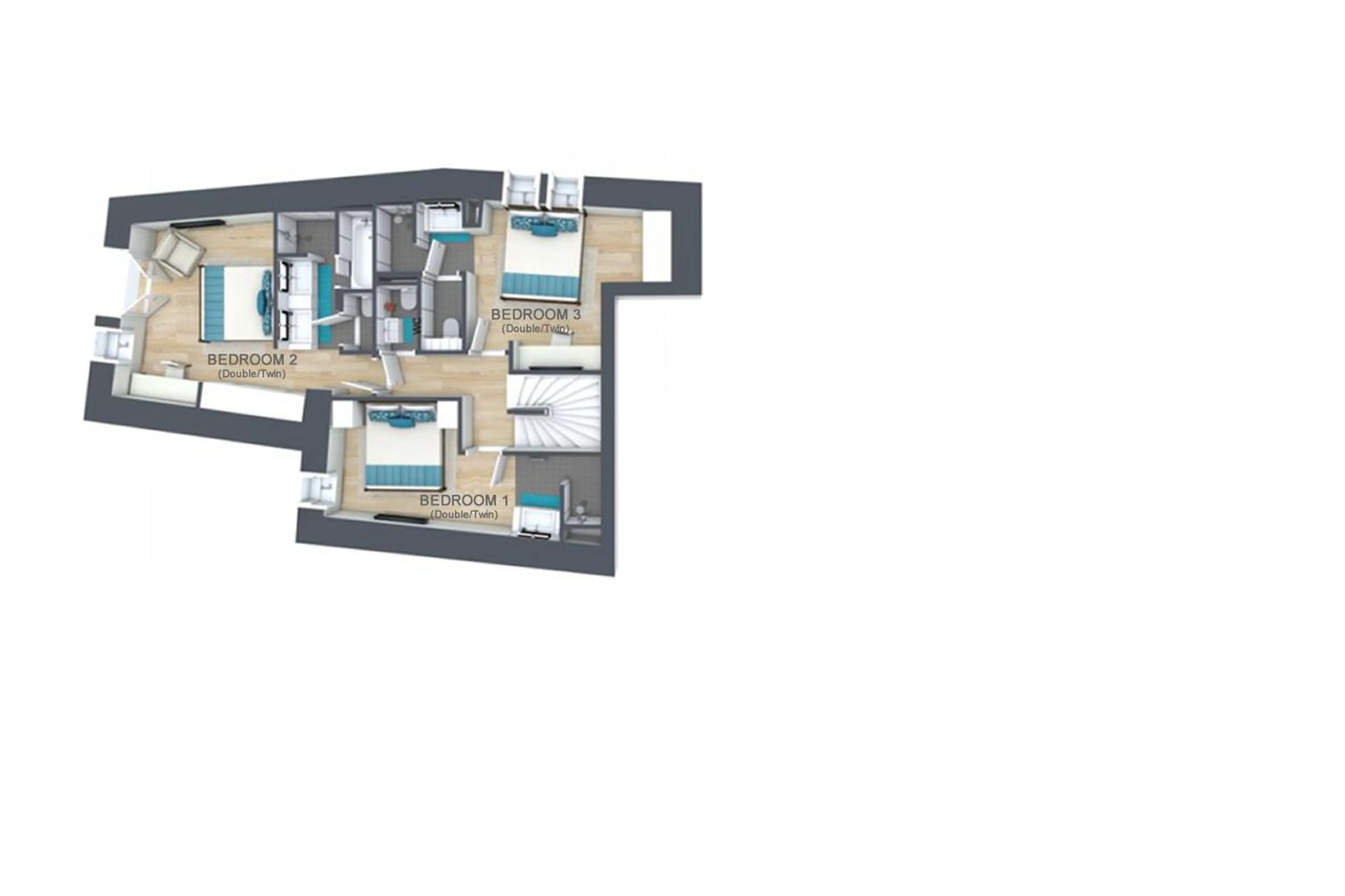 Level 2 floor plan of Apartment Aurora in Val d'Isere