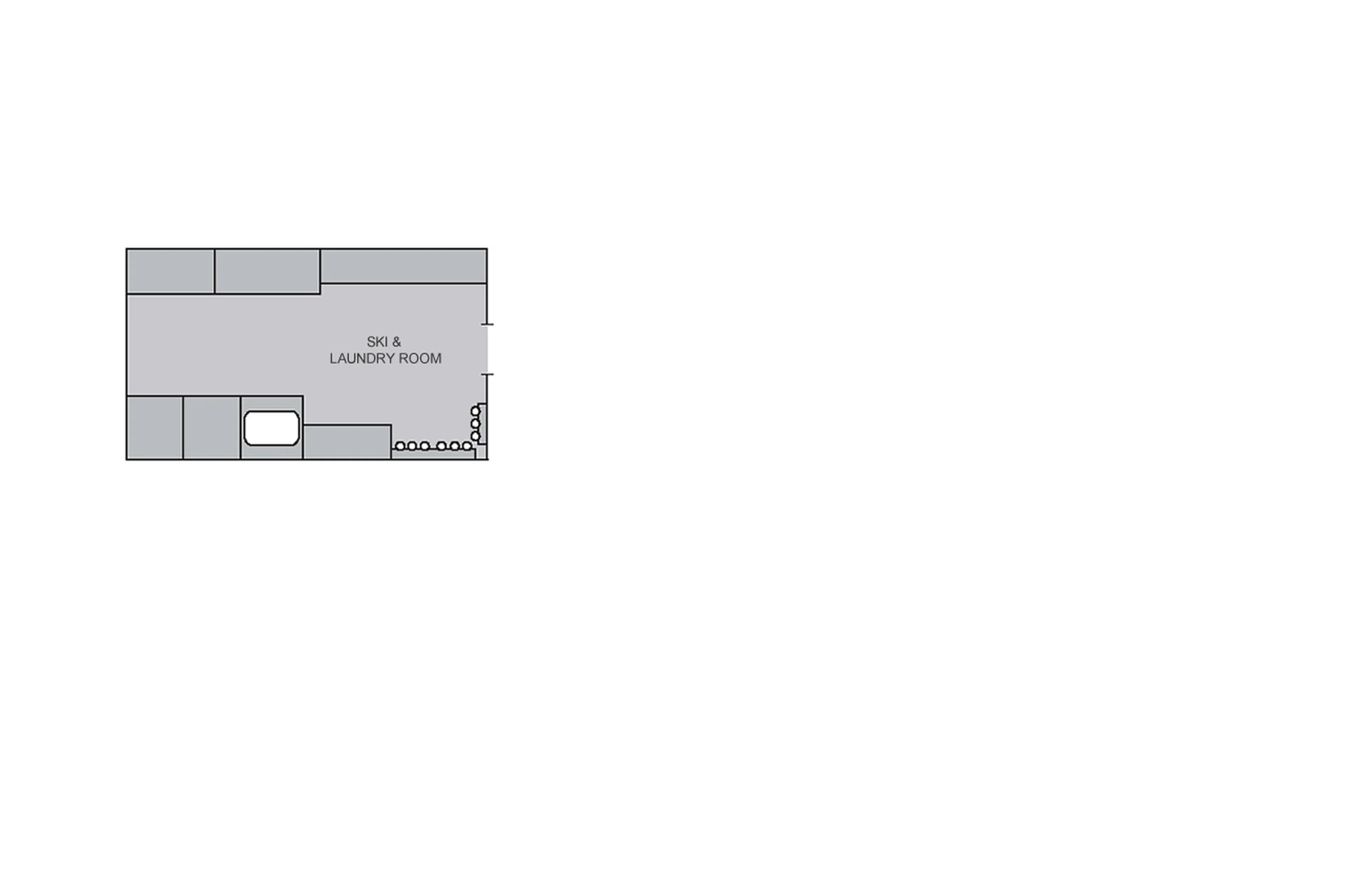 Lower ground floor plan of Apartment Basalte in Verbier