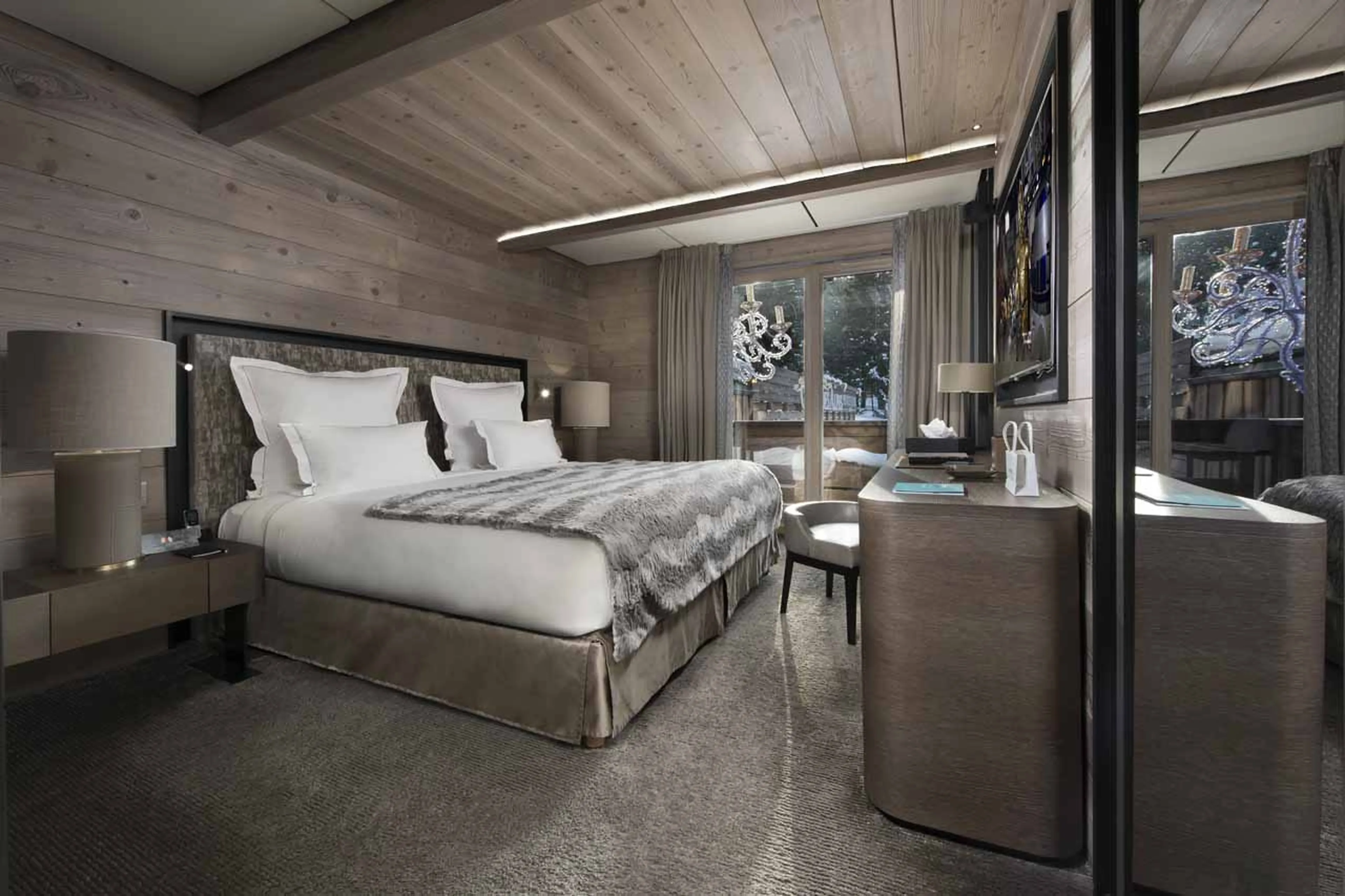 Bedroom one at Apartment Beryl in Courchevel 1850