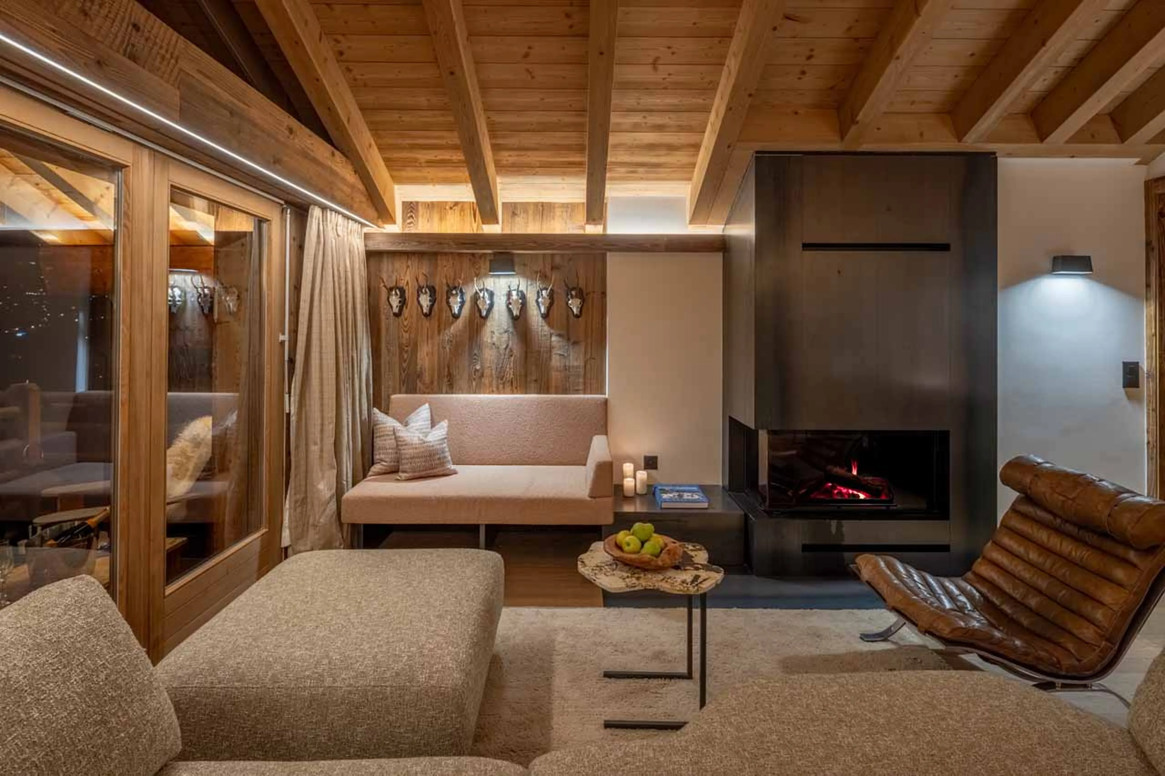 Fireplace at Apartment Bisous Bisous in Val d'Isere