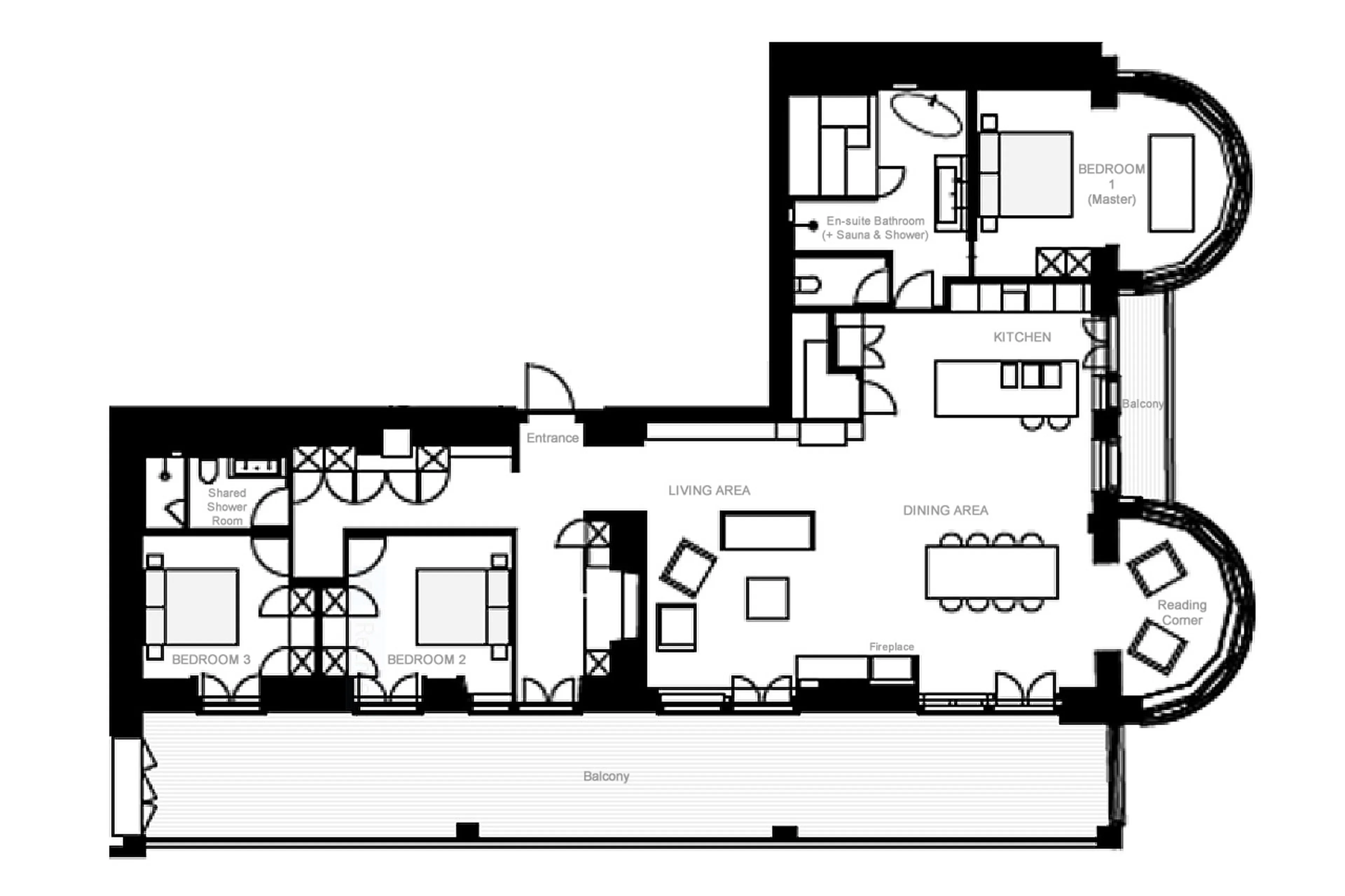 Floor plans of Apartment Mountain Dream in Davos
