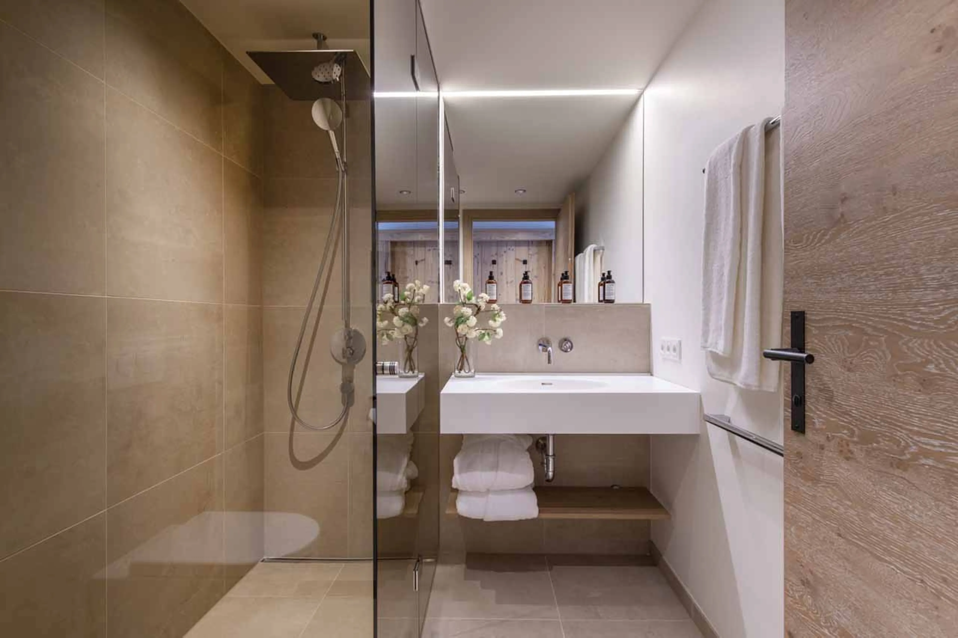 Shower room at Apartment Brunnenhof 1 in Lech