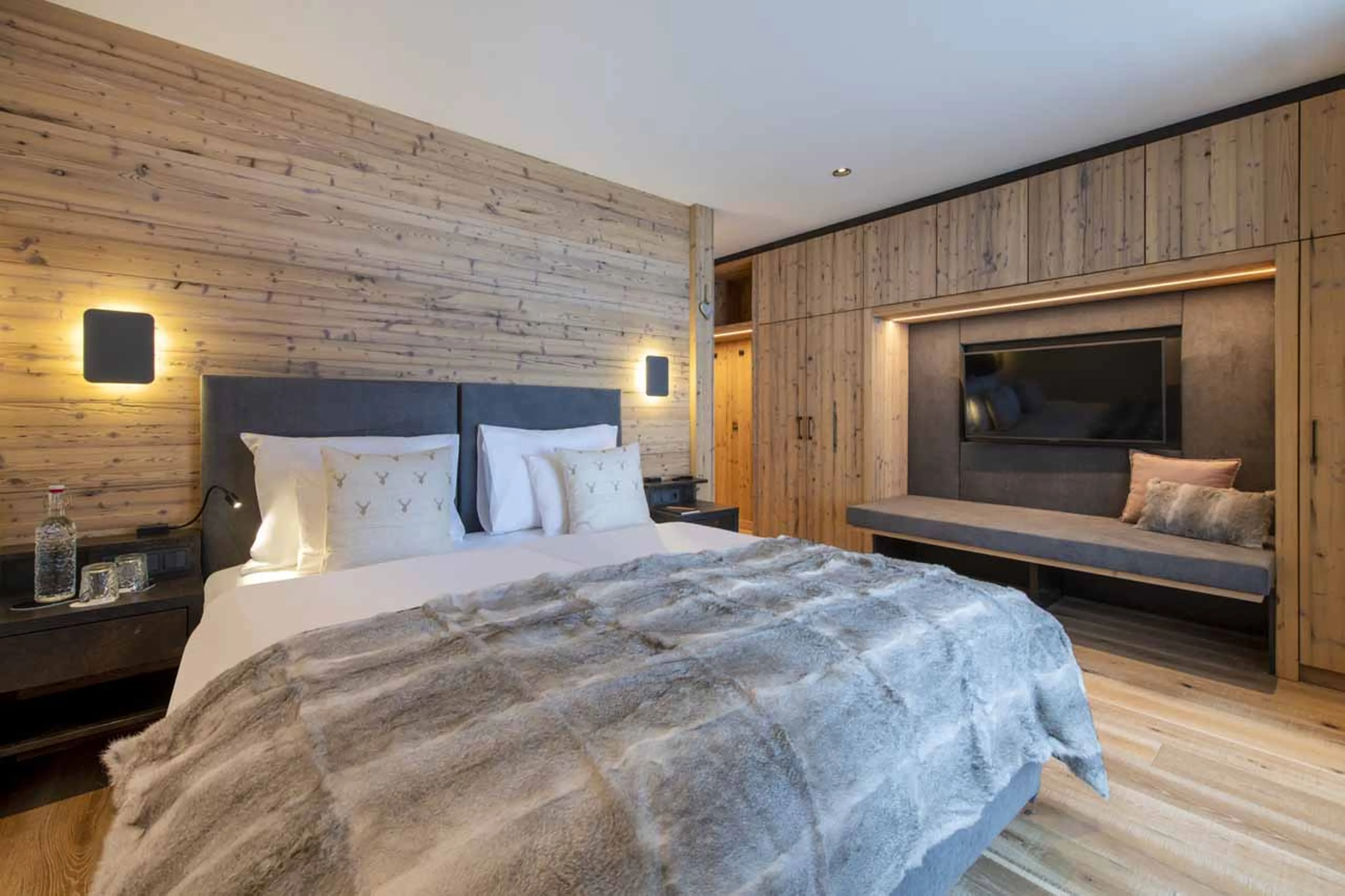 Bedroom one at Apartment Brunnenhof 1 in Lech