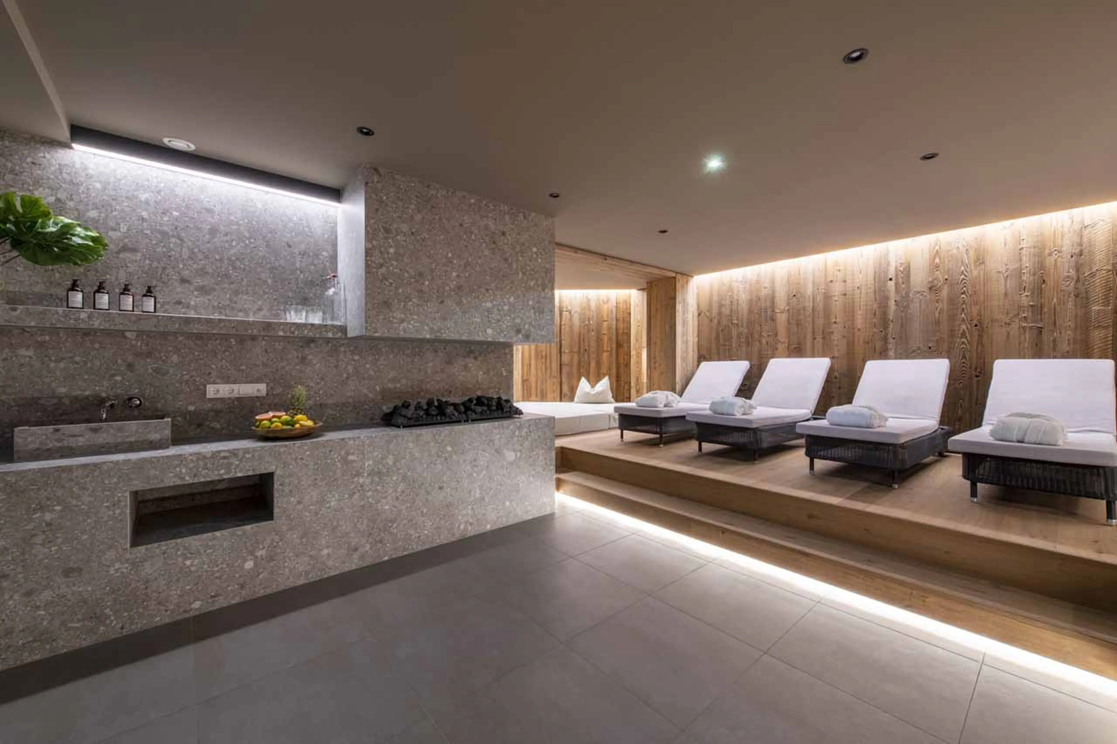 Spa relaxation area at Apartment Brunnenhof 11 in Lech