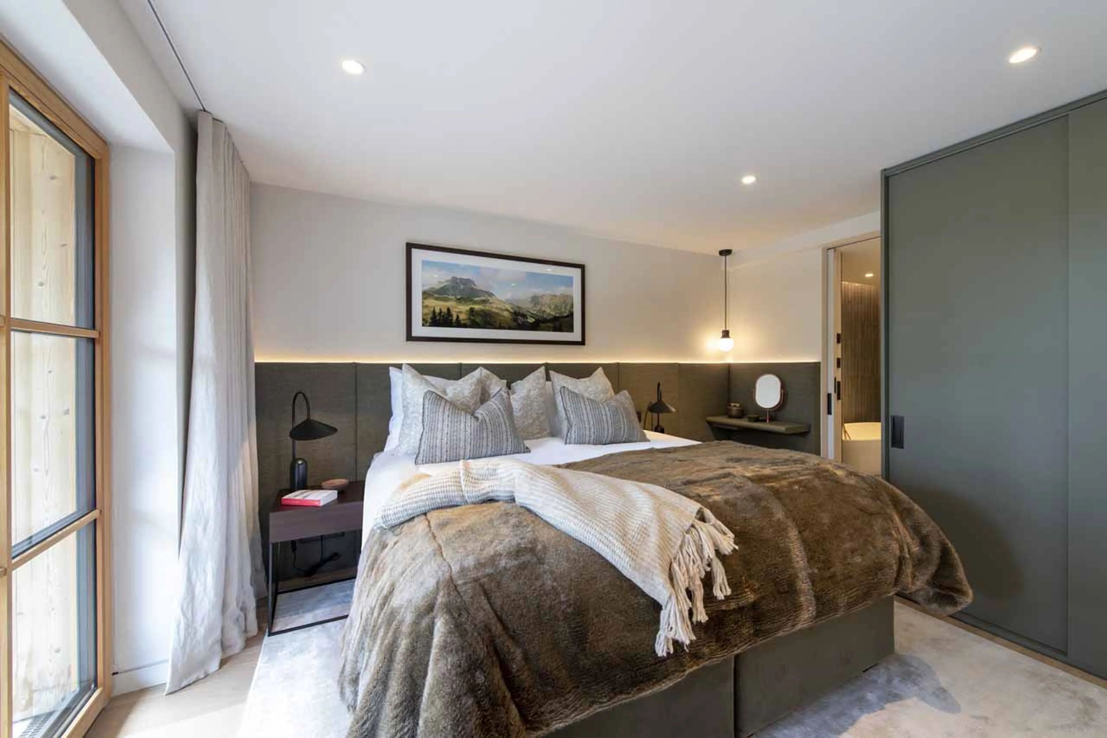 Bedroom one at Apartment Brunnenhof 12 in Lech