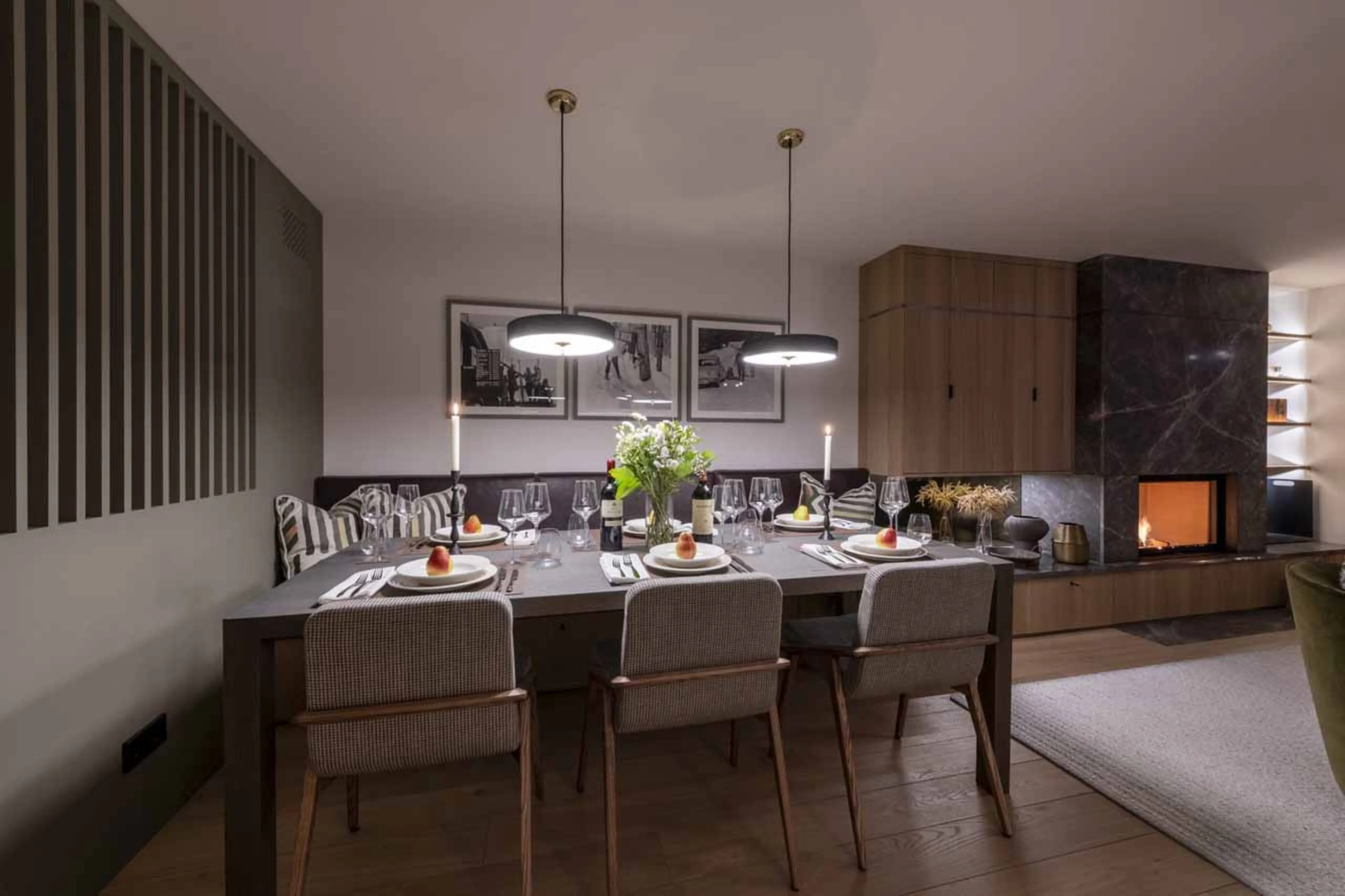 Dining table at Apartment Brunnenhof 12 in Lech