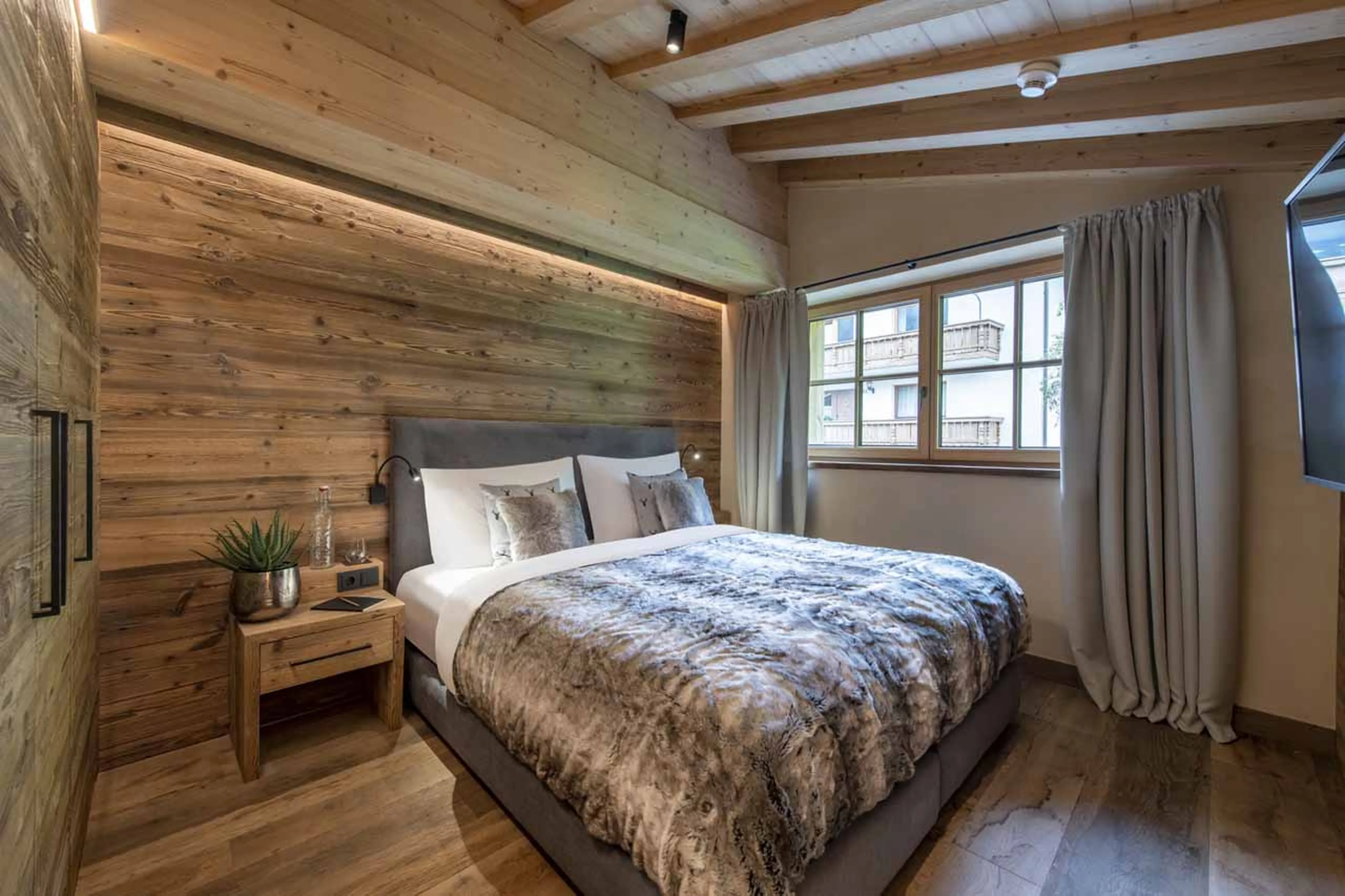 Bedroom two at Apartment Brunnenhof 13 in Lech