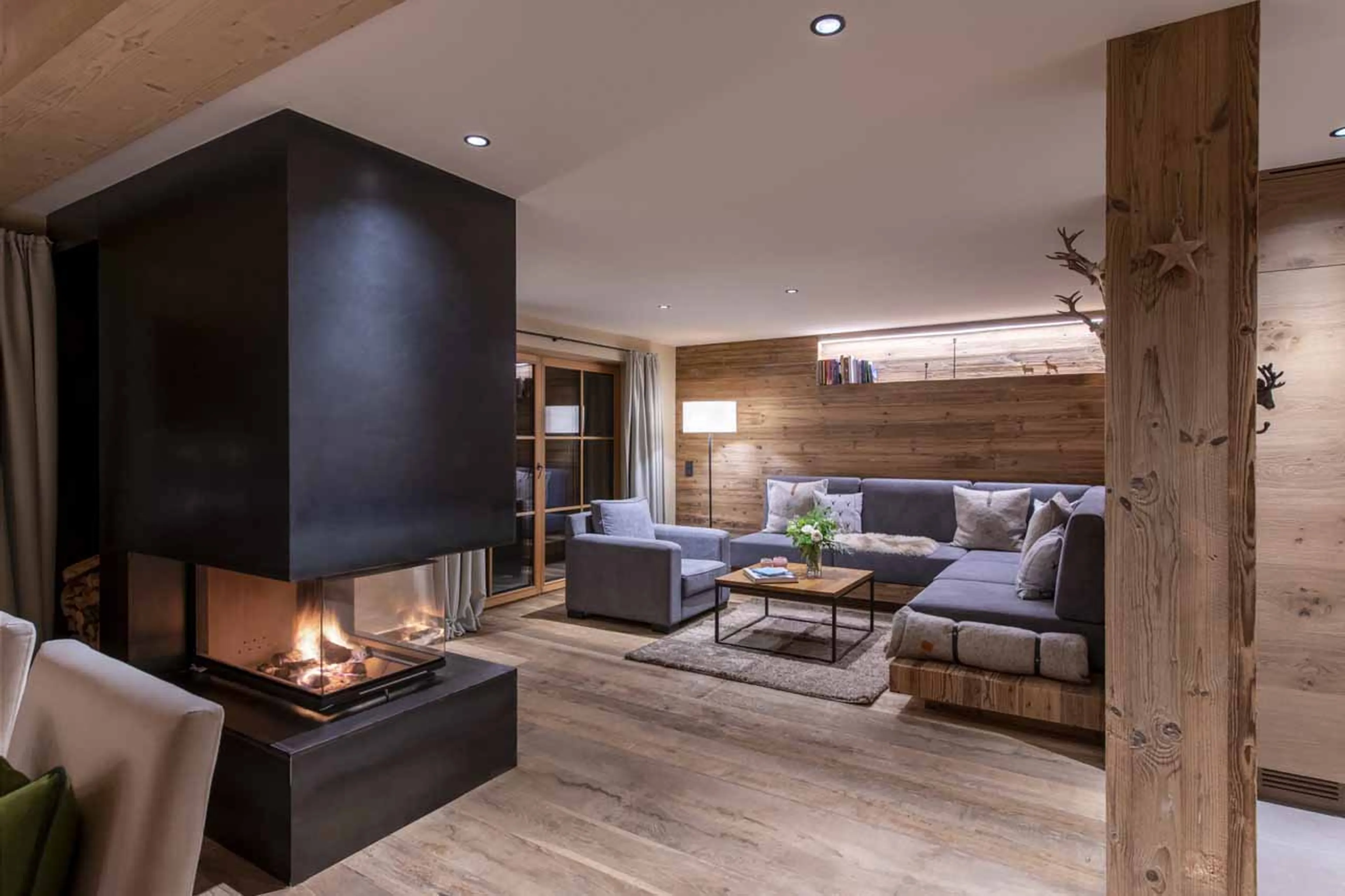 Fireplace in Apartment Brunnenhof 13 in Lech