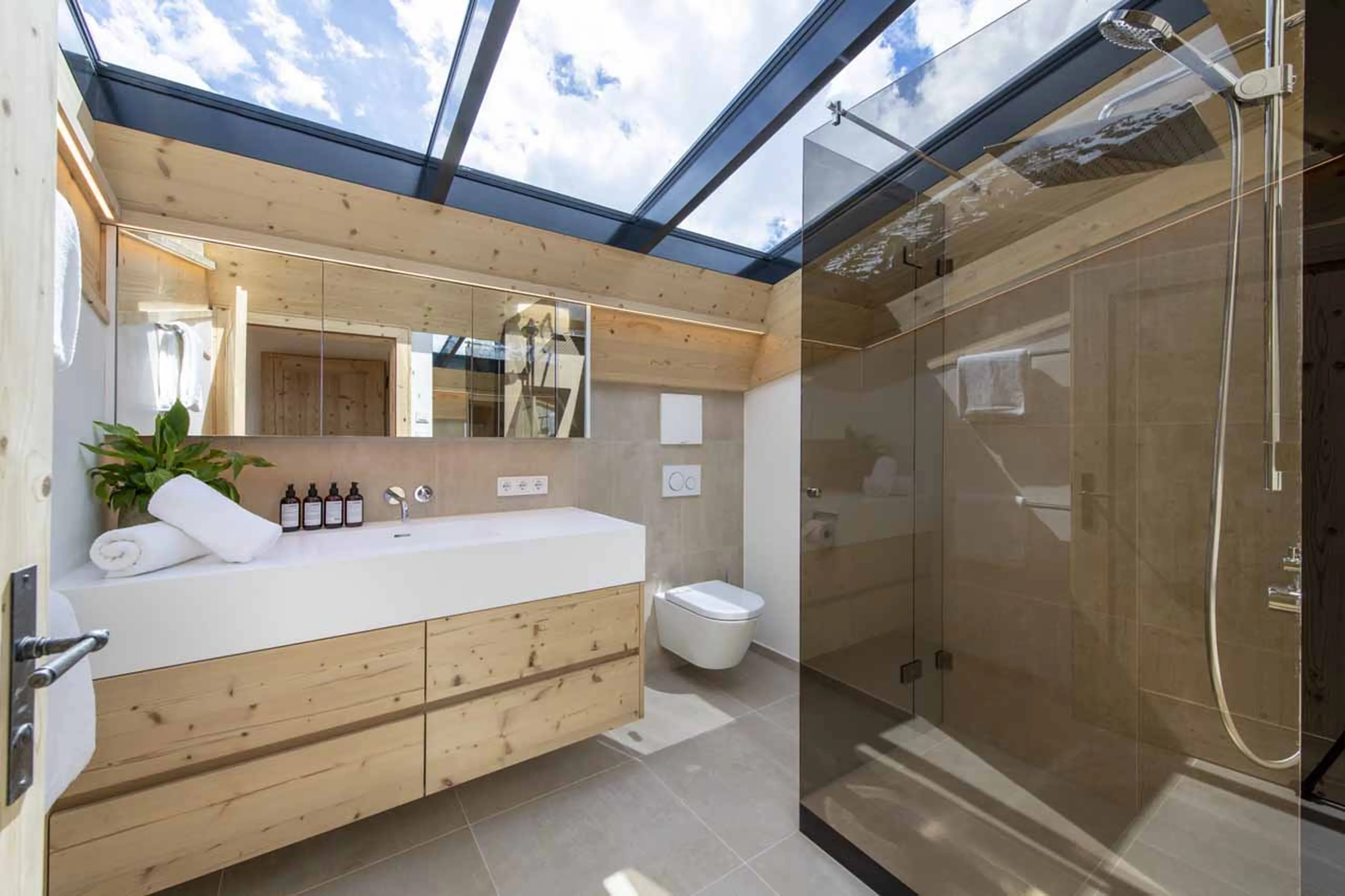 Shower room two at Brunnenhof Penthouse in Lech
