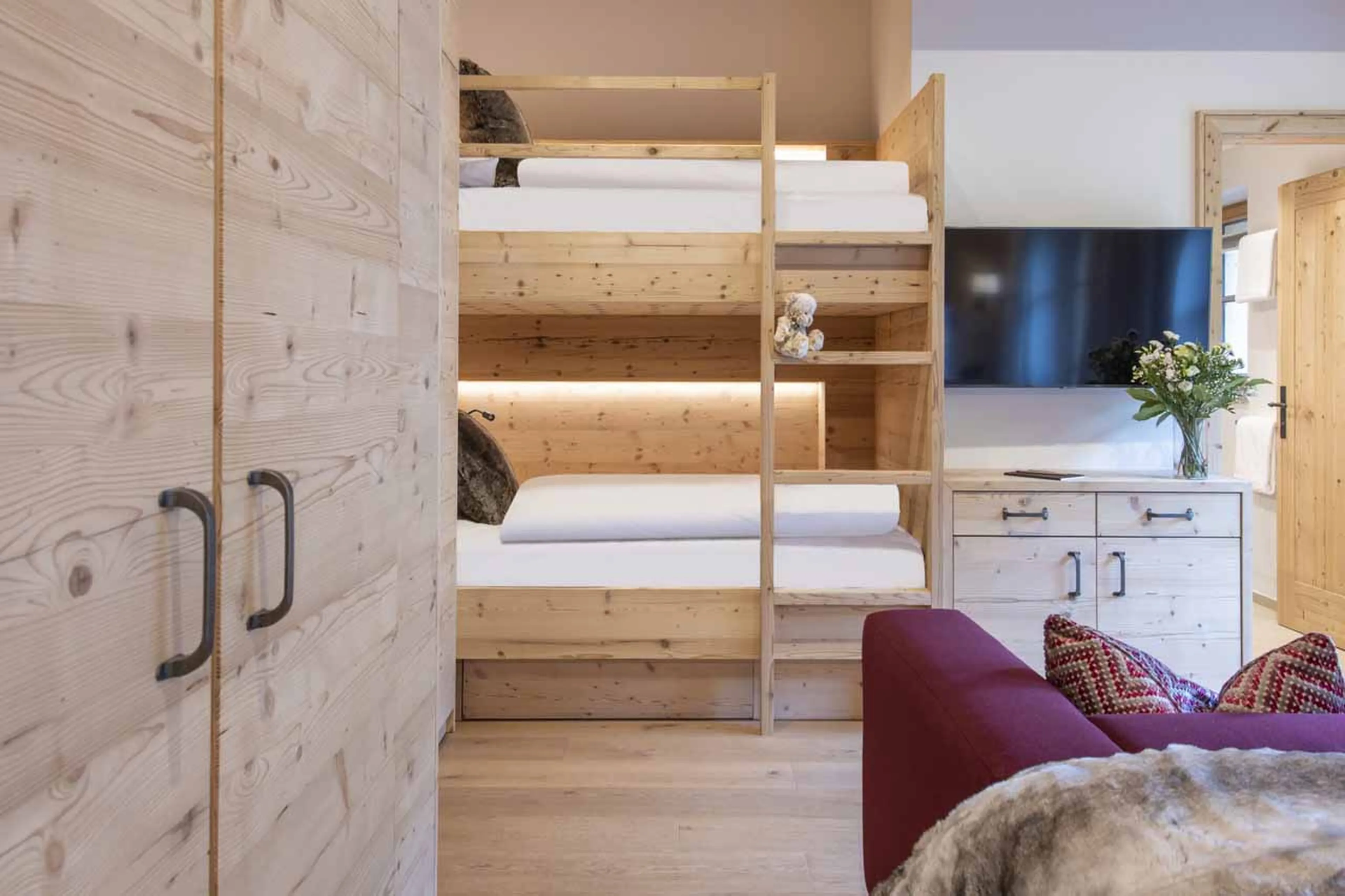 Bunk beds at Brunnenhof Penthouse in Lech