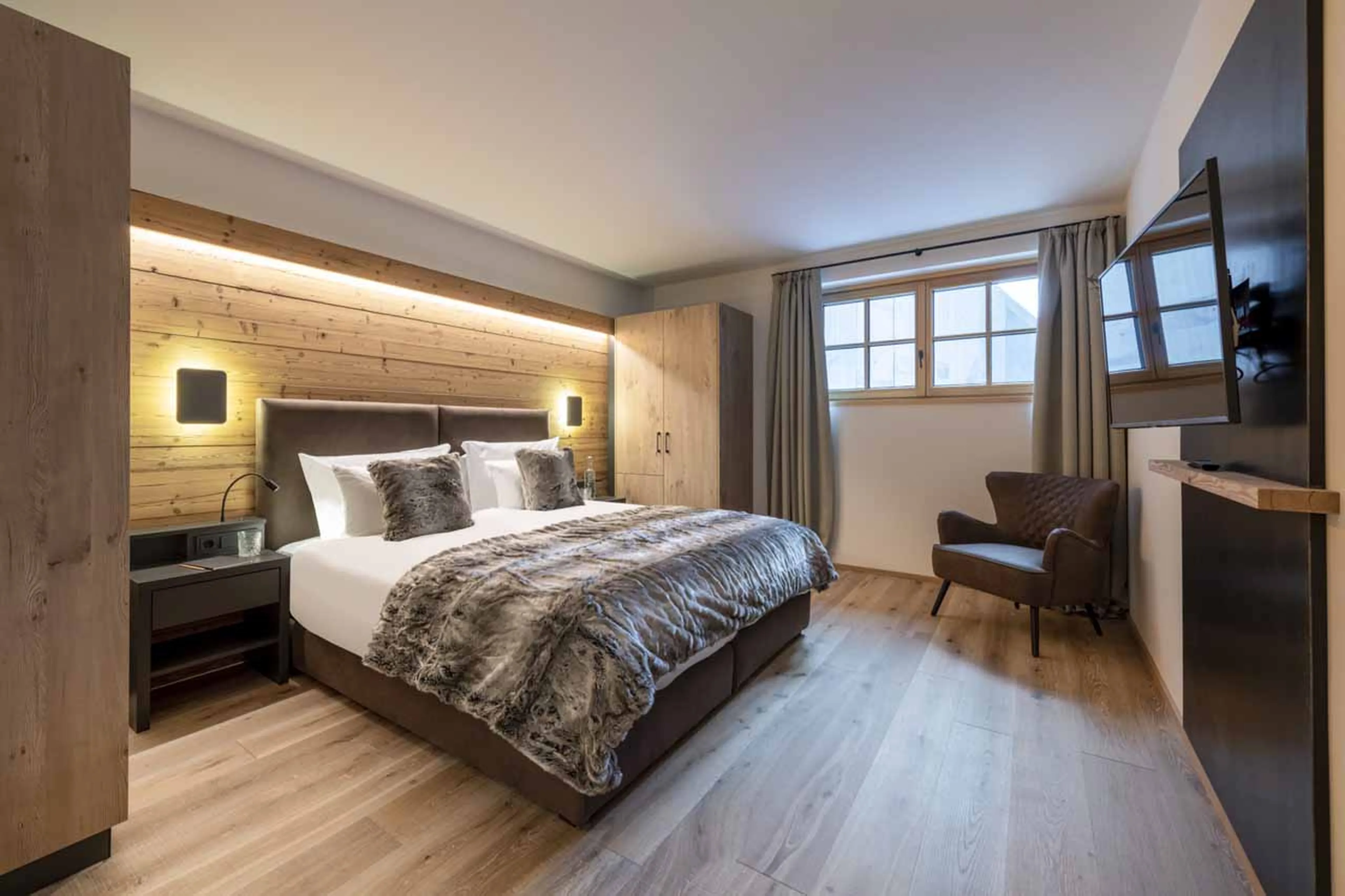 Bedroom two at Apartment Brunnenhof 3 in Lech