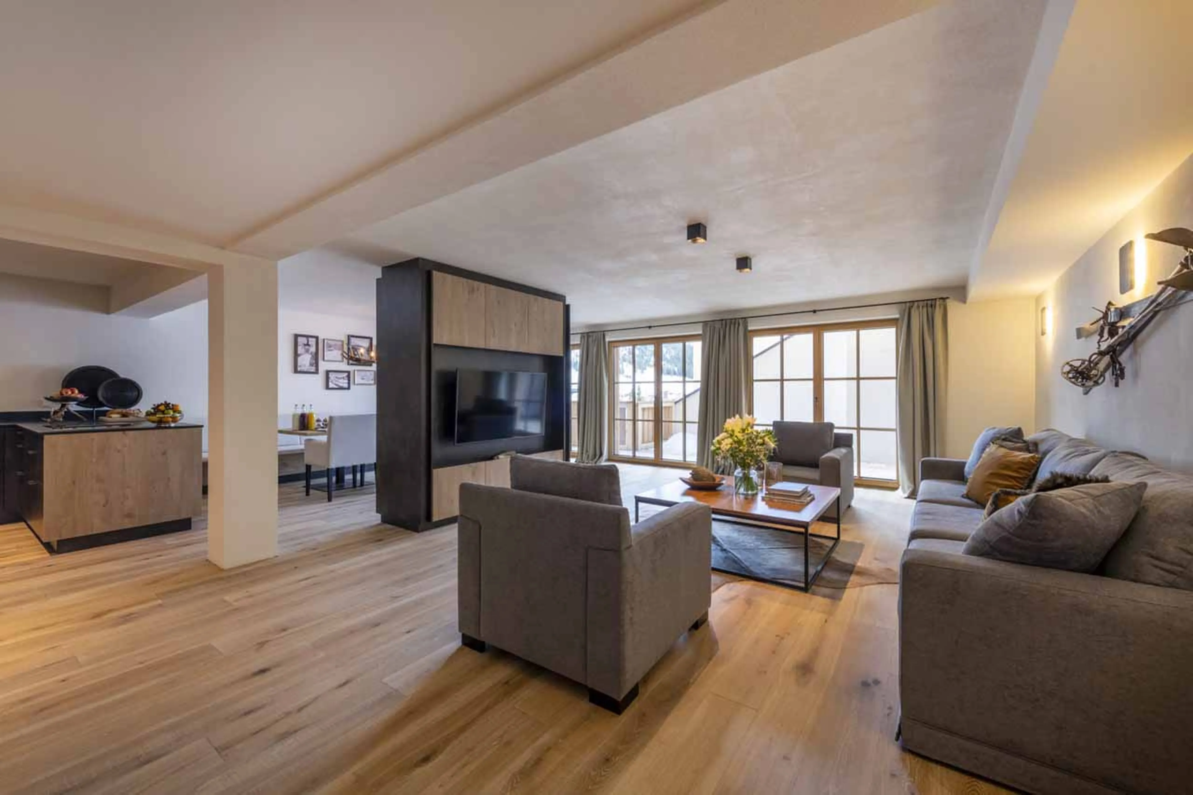 Living area at Apartment Brunnenhof 3 in Lech