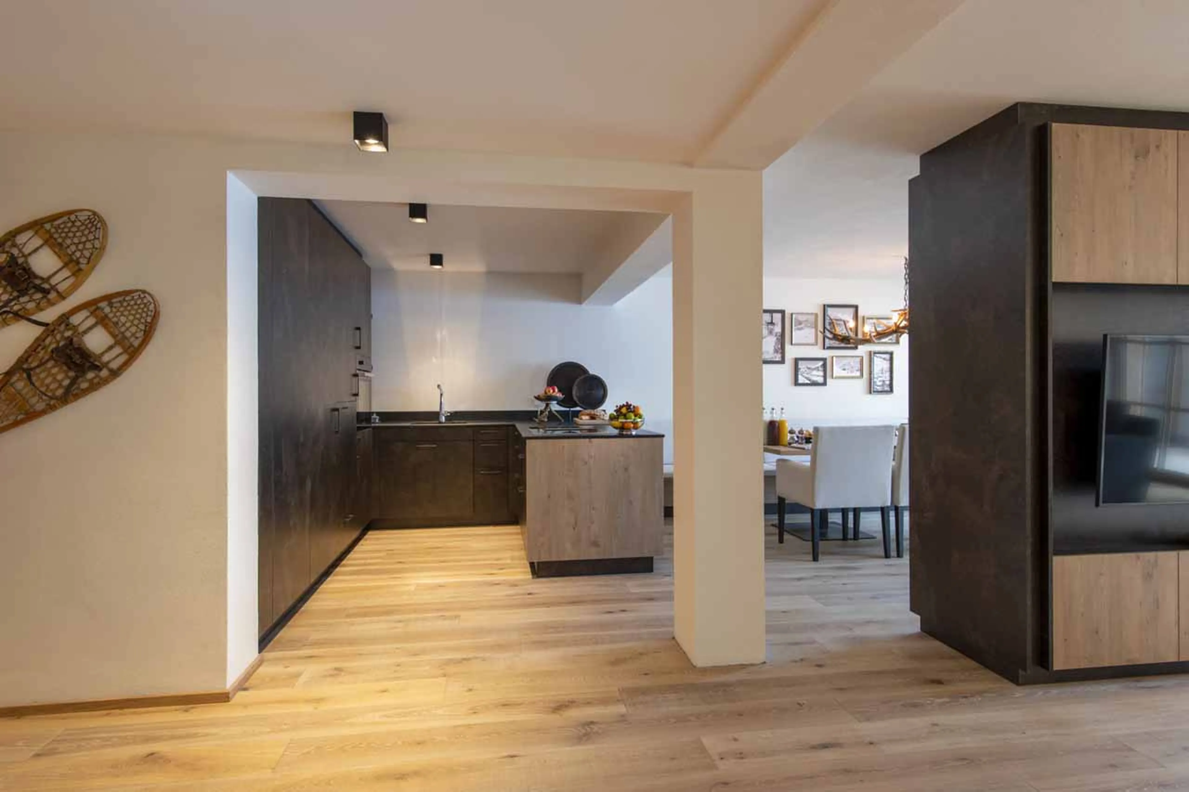 Well-equipped kitchen at Apartment Brunnenhof 3 in Lech