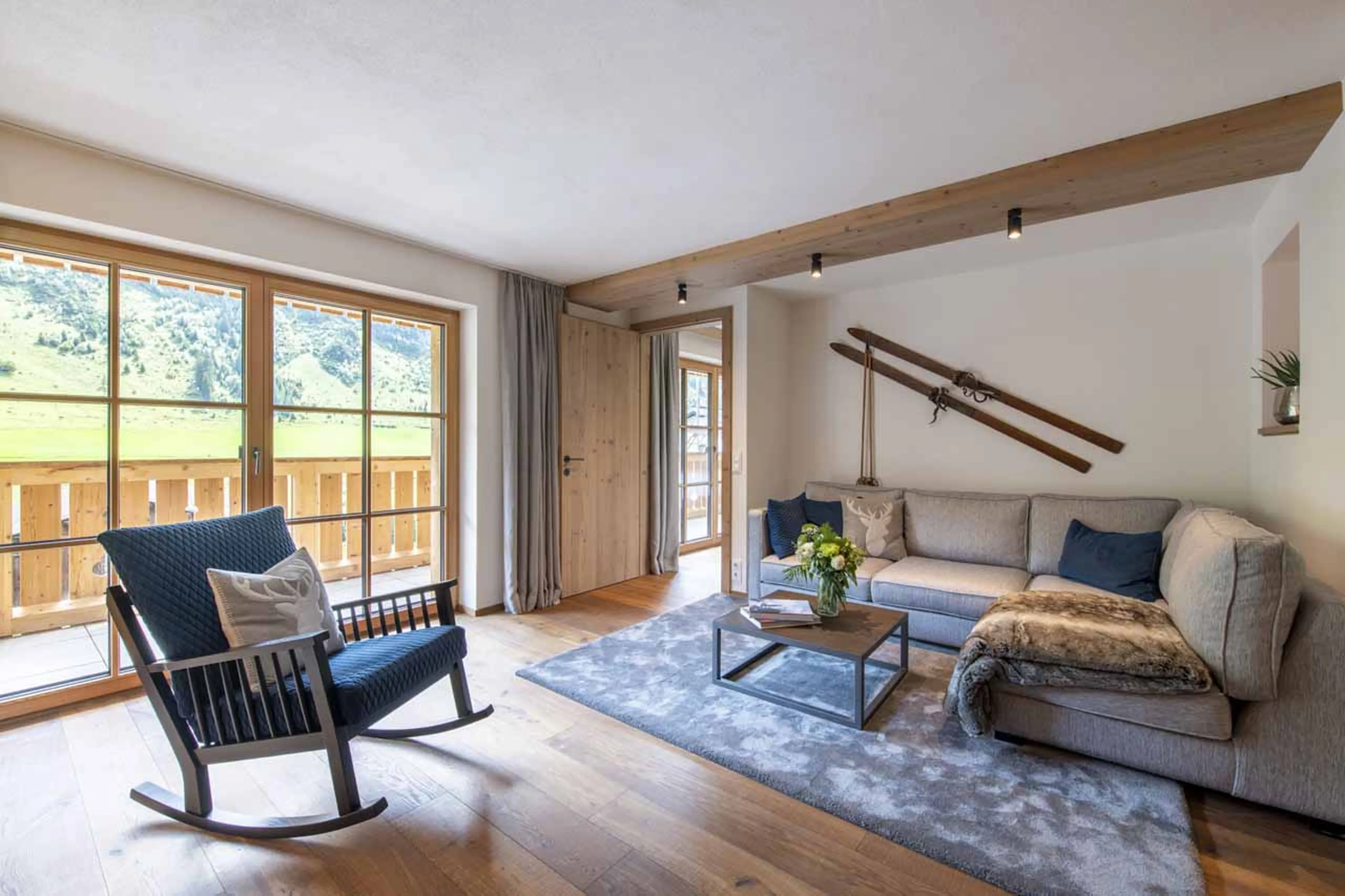 "L" shaped sofa at Apartment Brunnenhof 5 in Lech