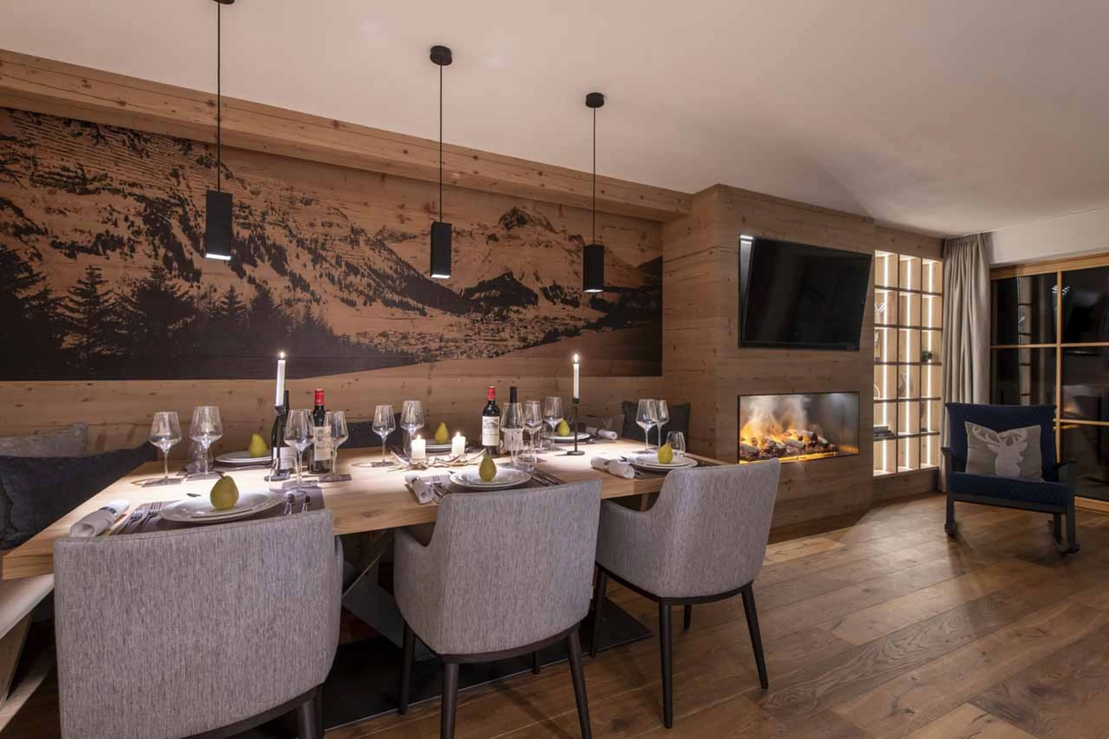 Dining area at Apartment Brunnenhof 5 in Lech