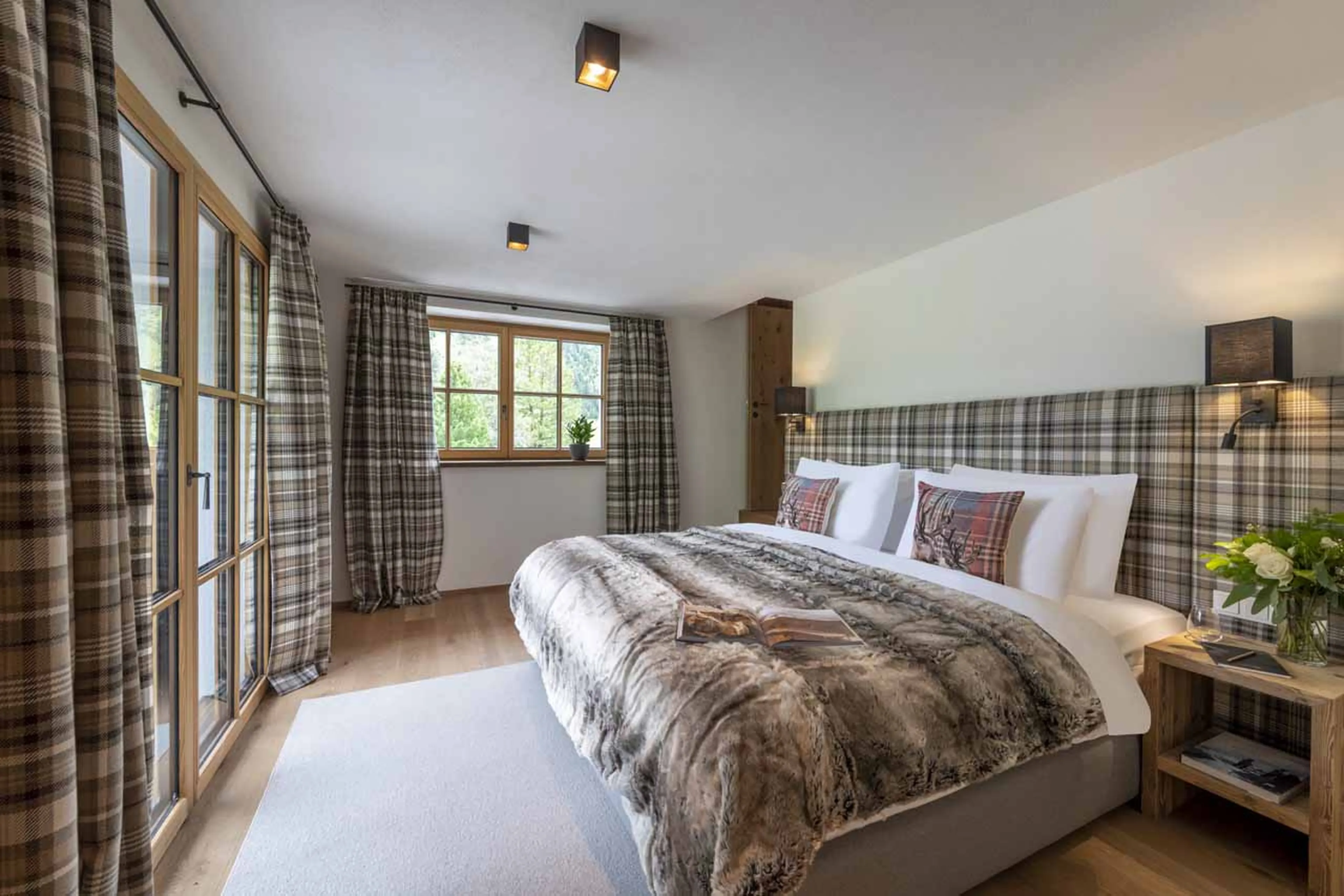 Bedroom two terrace access at Apartment Brunnenhof 6 in Lech