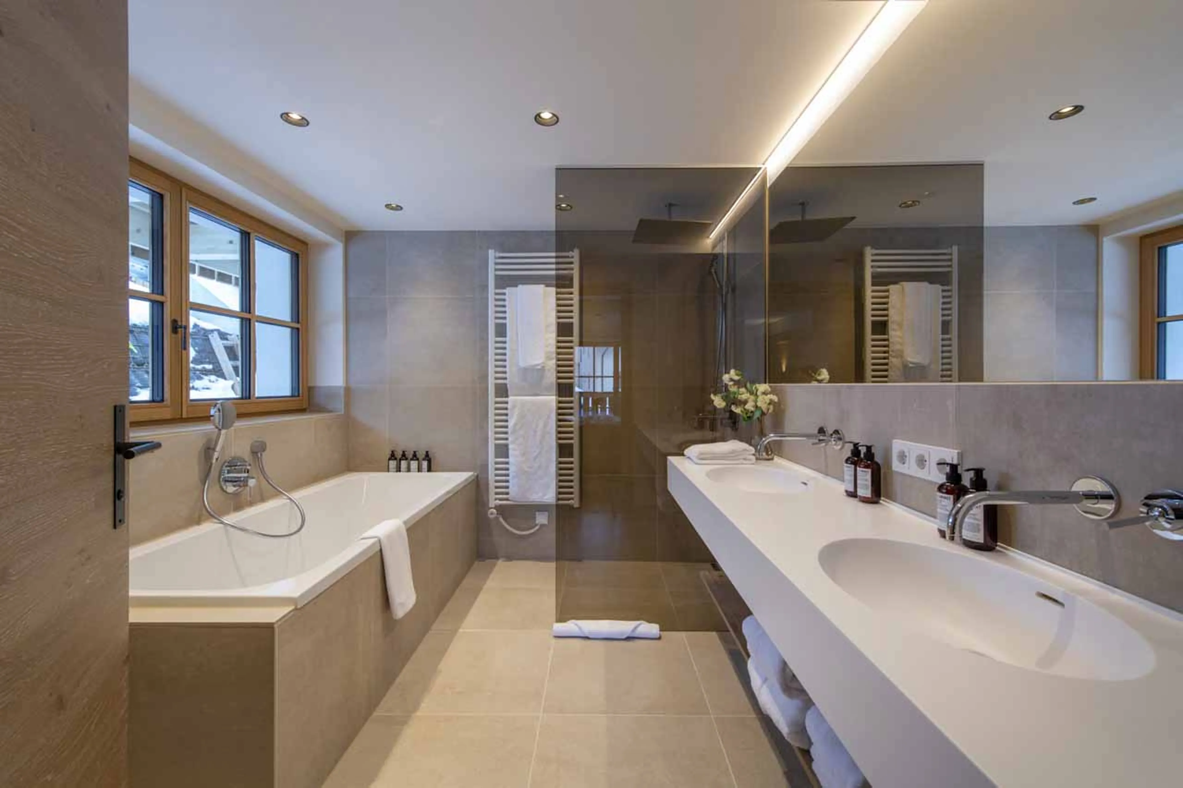 Bathroom one at  Apartment Brunnenhof 7 in Lech