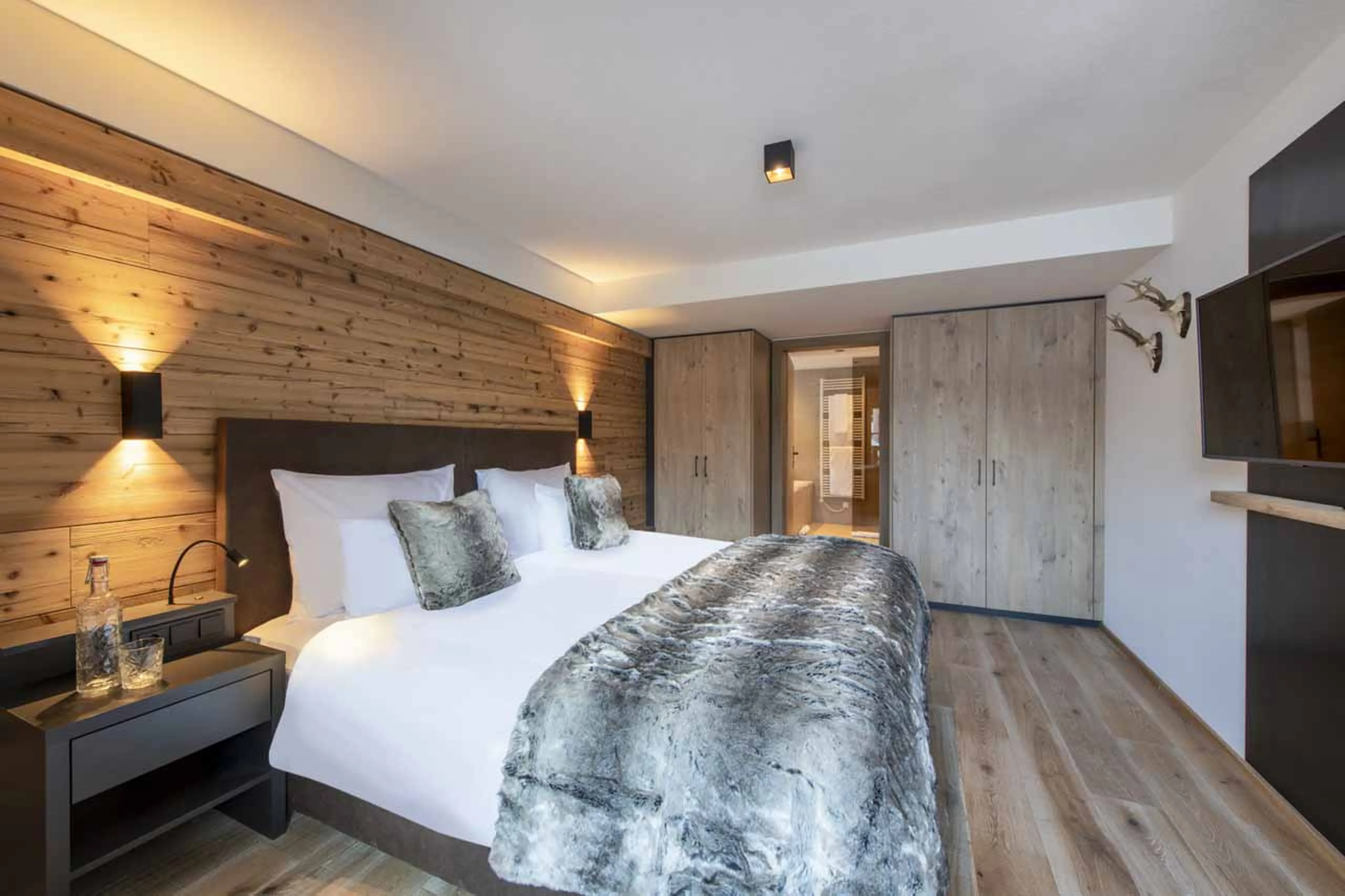 Bedroom one at  Apartment Brunnenhof 7 in Lech