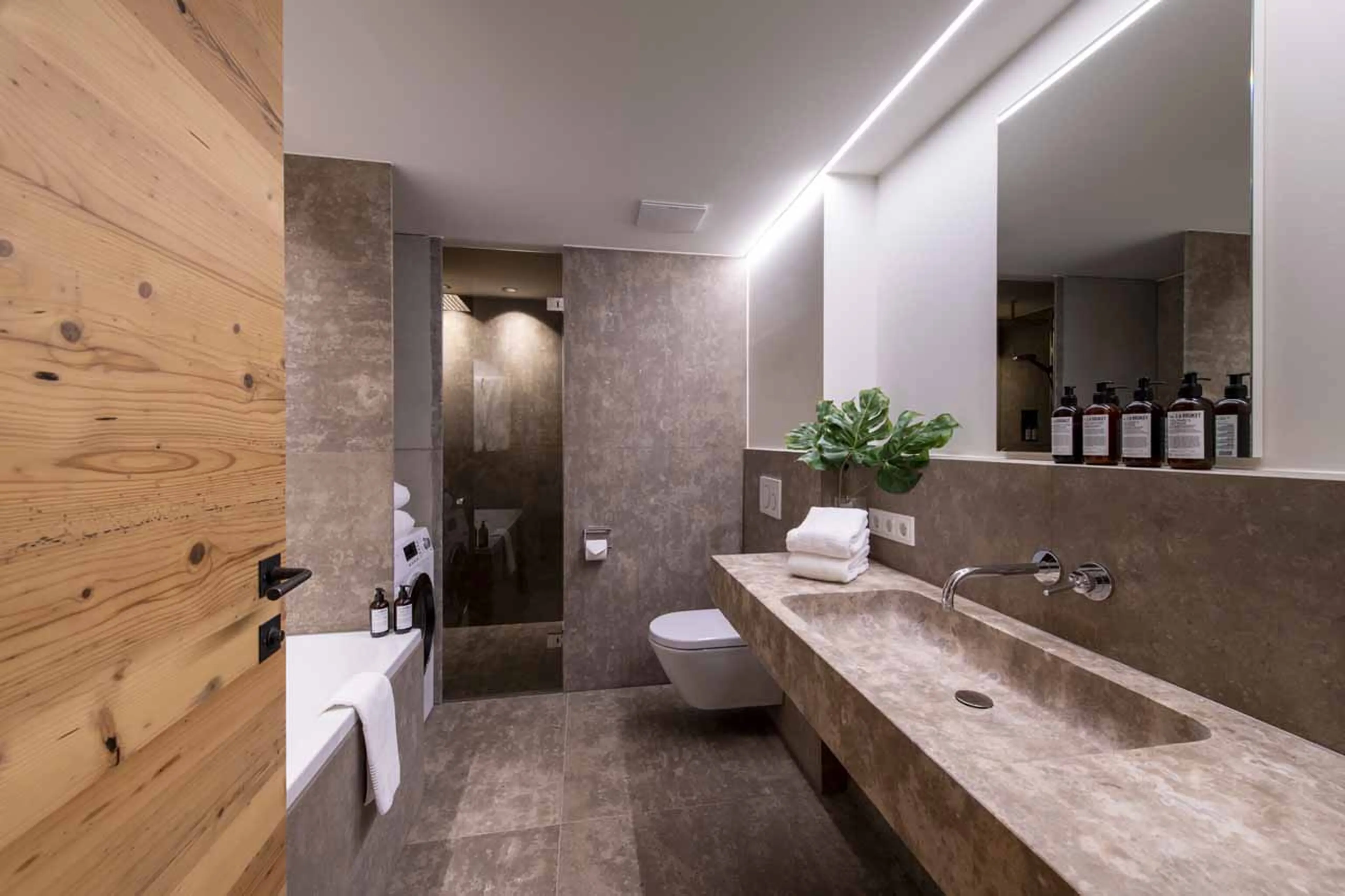 Bathroom one at Apartment Brunnenhof 9 in Lech