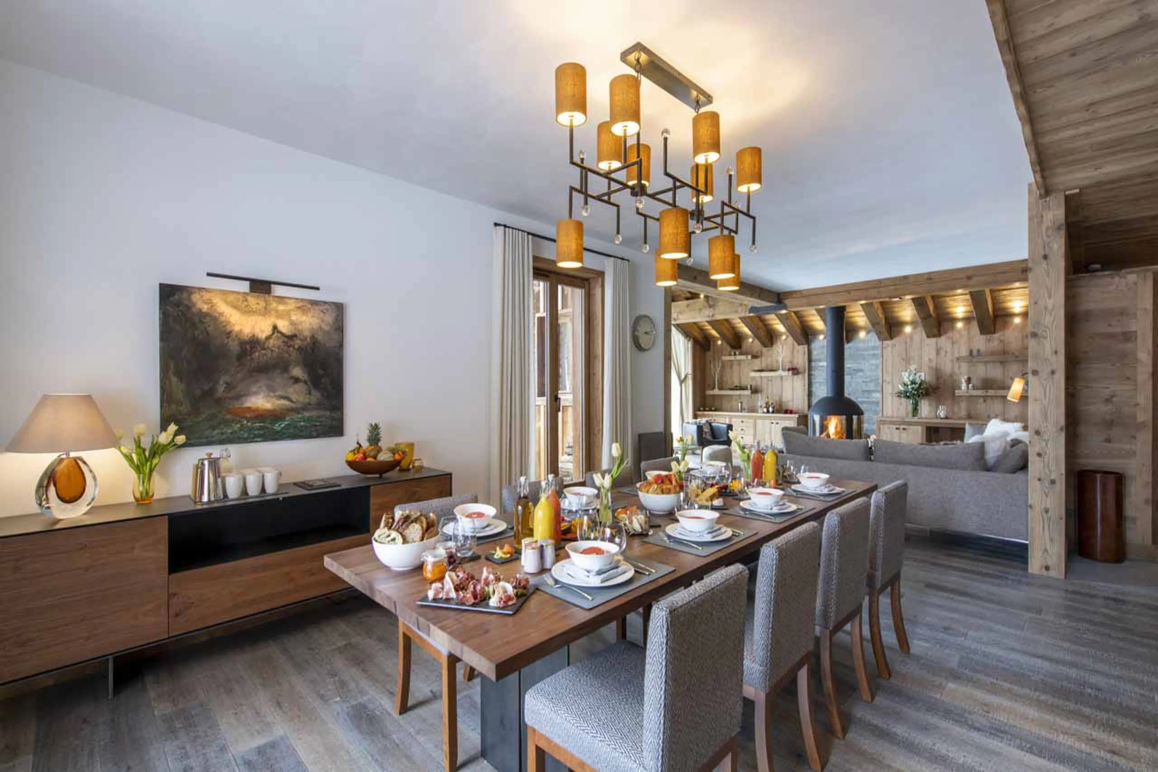 Dining table at Apartment Cala 201 in Val d'Isere