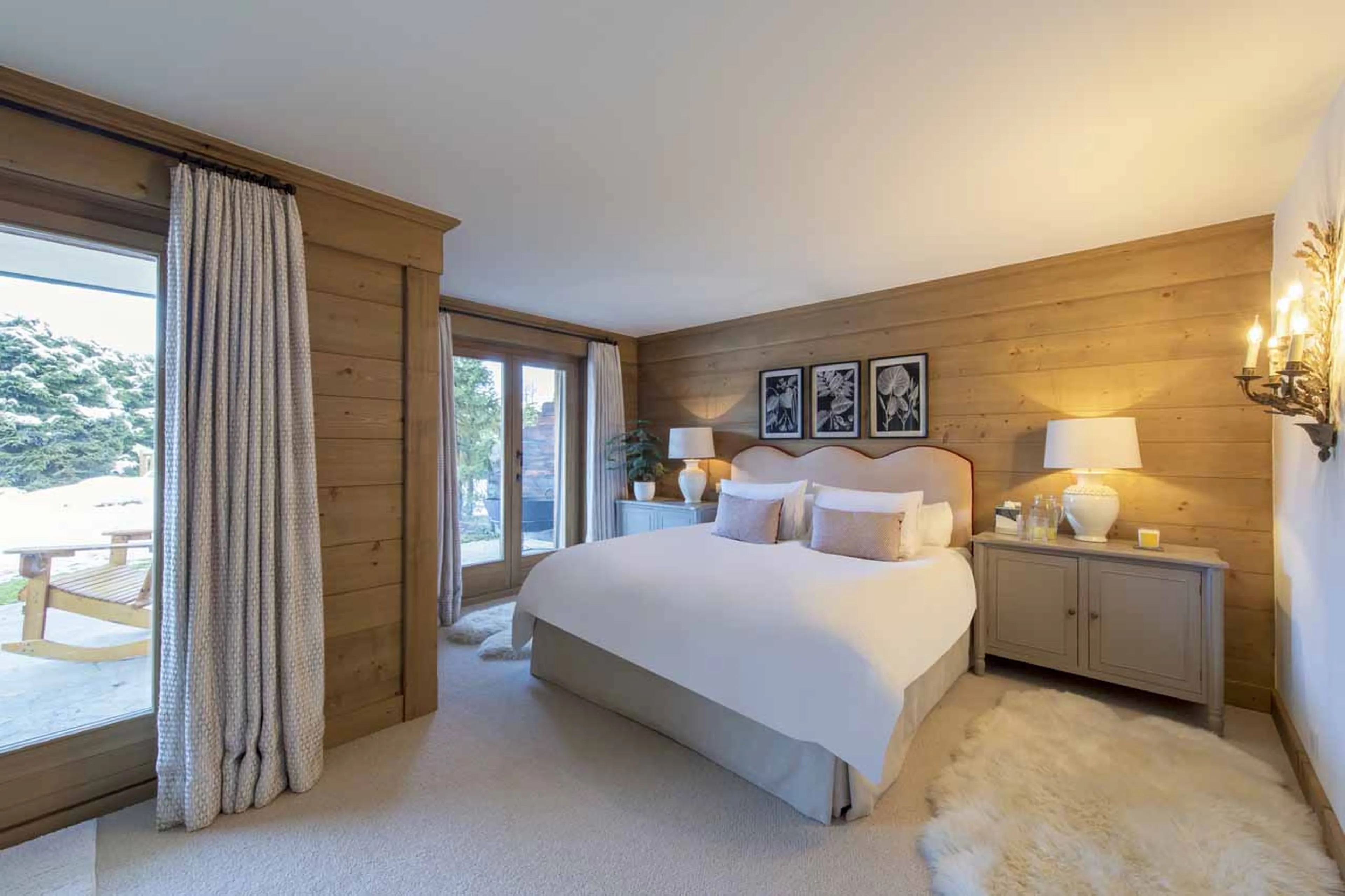 Garden access from master suite at Apartment Cantarella in Verbier