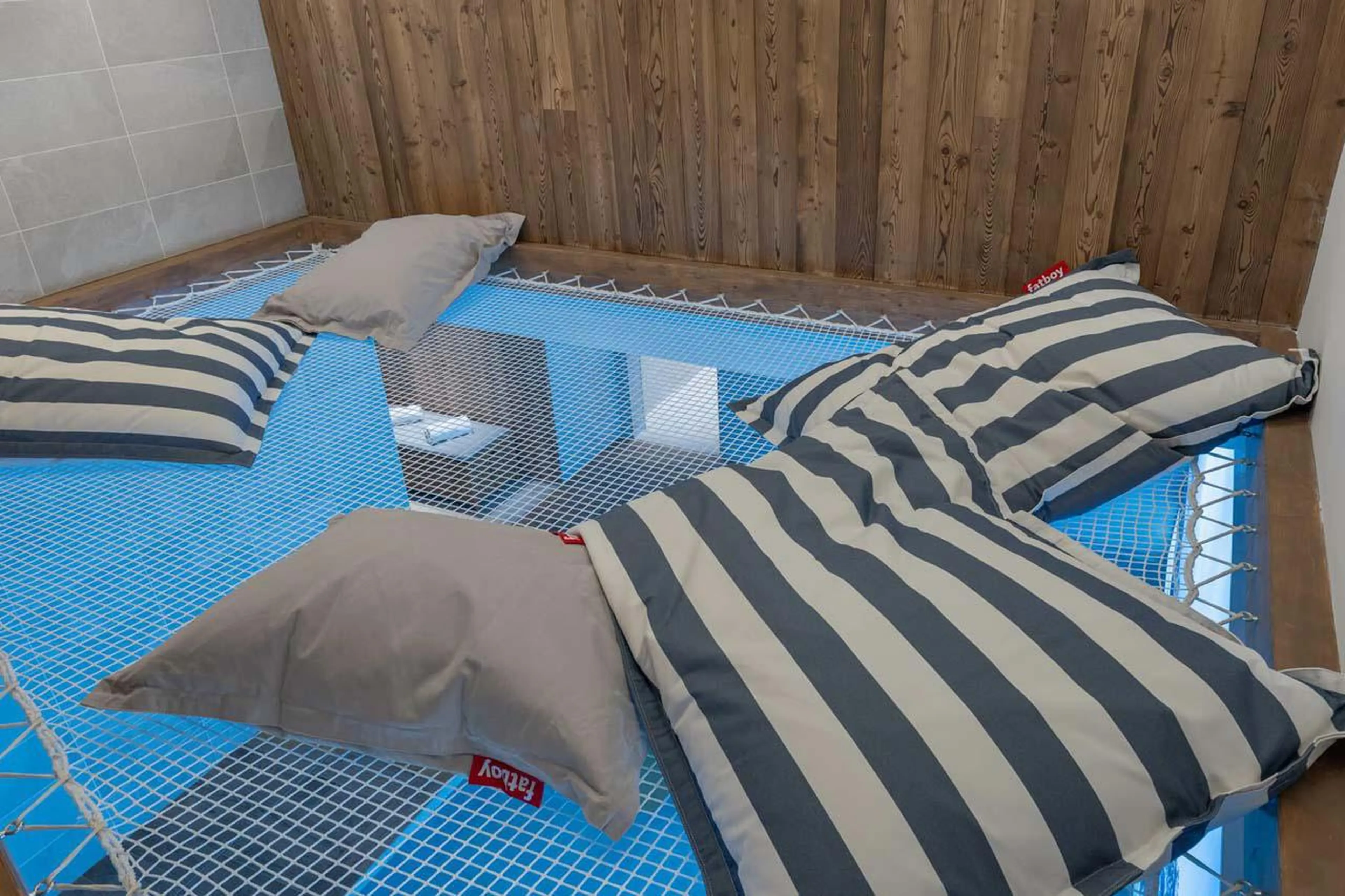 Relaxation space above swimming pool at Apartment Castano in Courchevel 1850