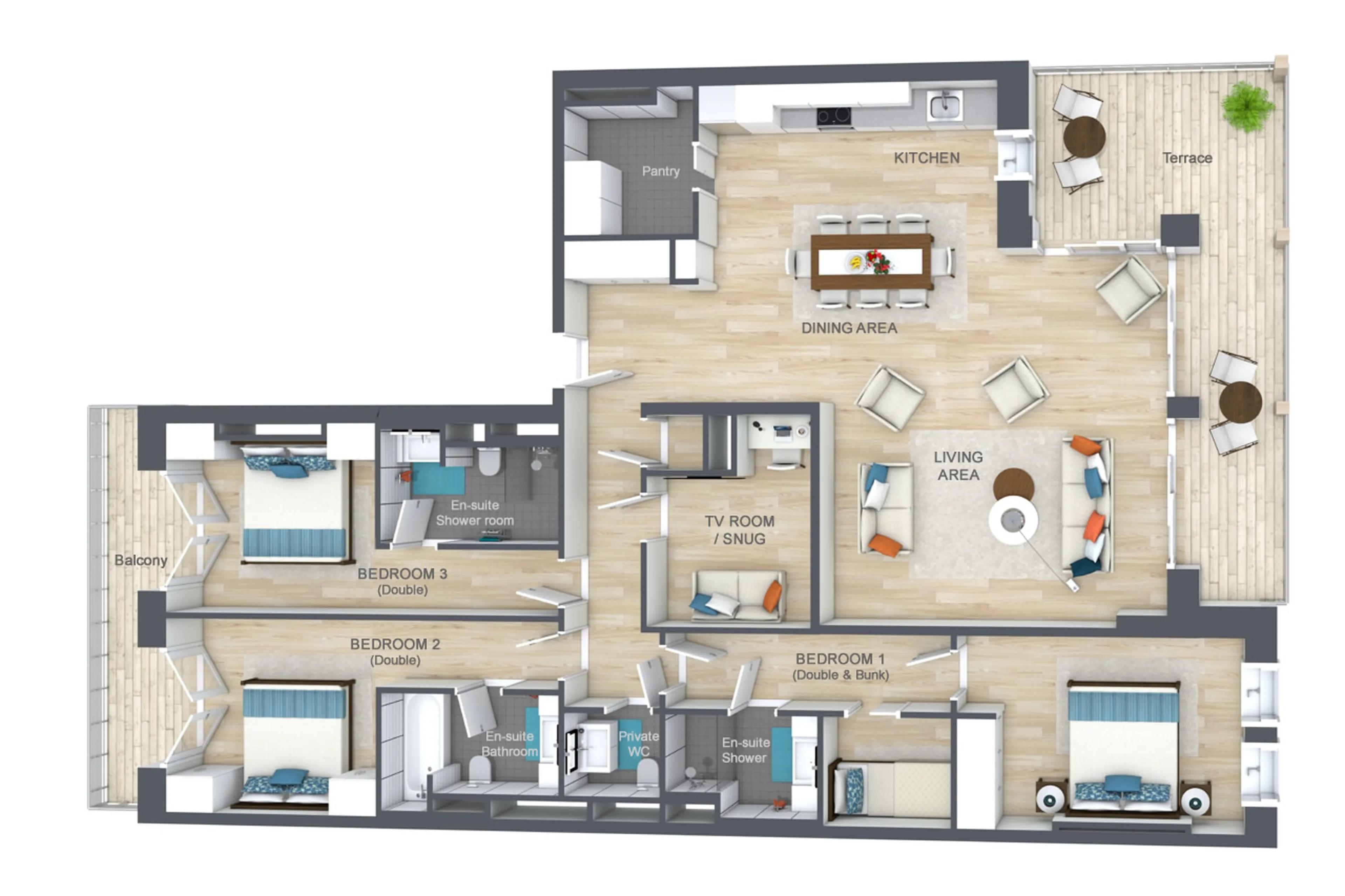 Floor plan of Apartment Champlain in Meribel