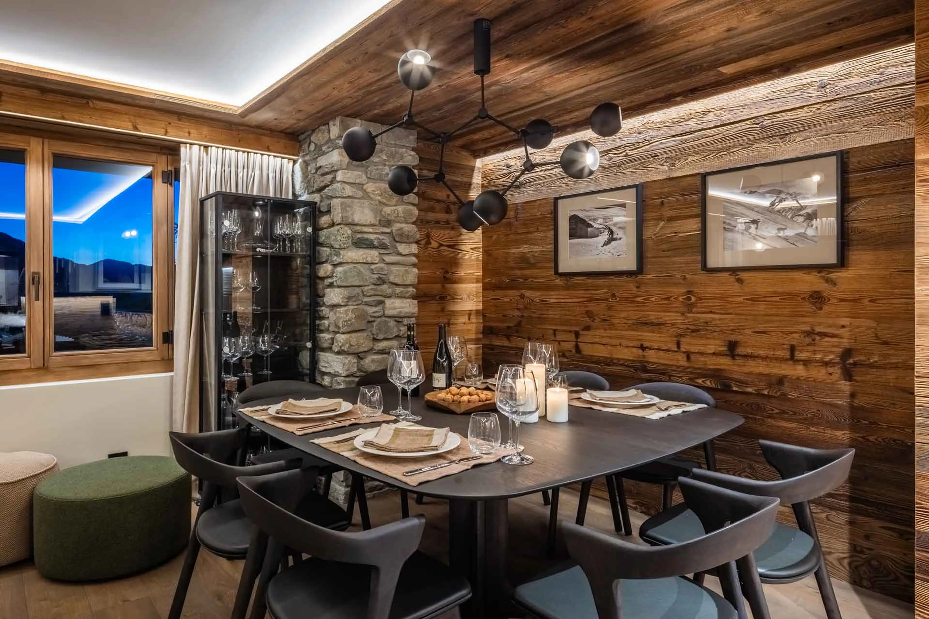 Dining area at Apartment Corbettaz in Verbier
