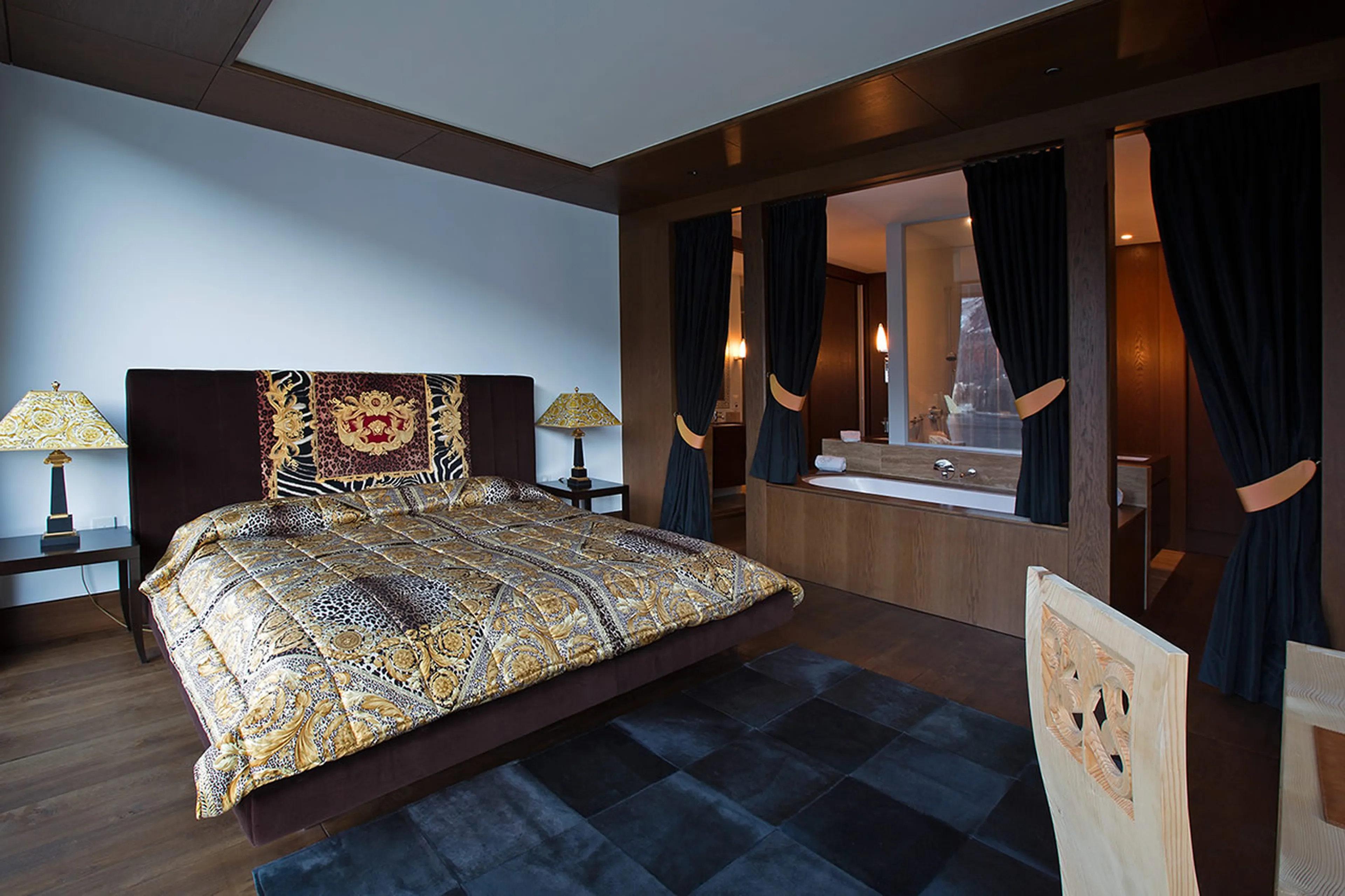 Master suite of  Apartment Giuliani in St Moritz