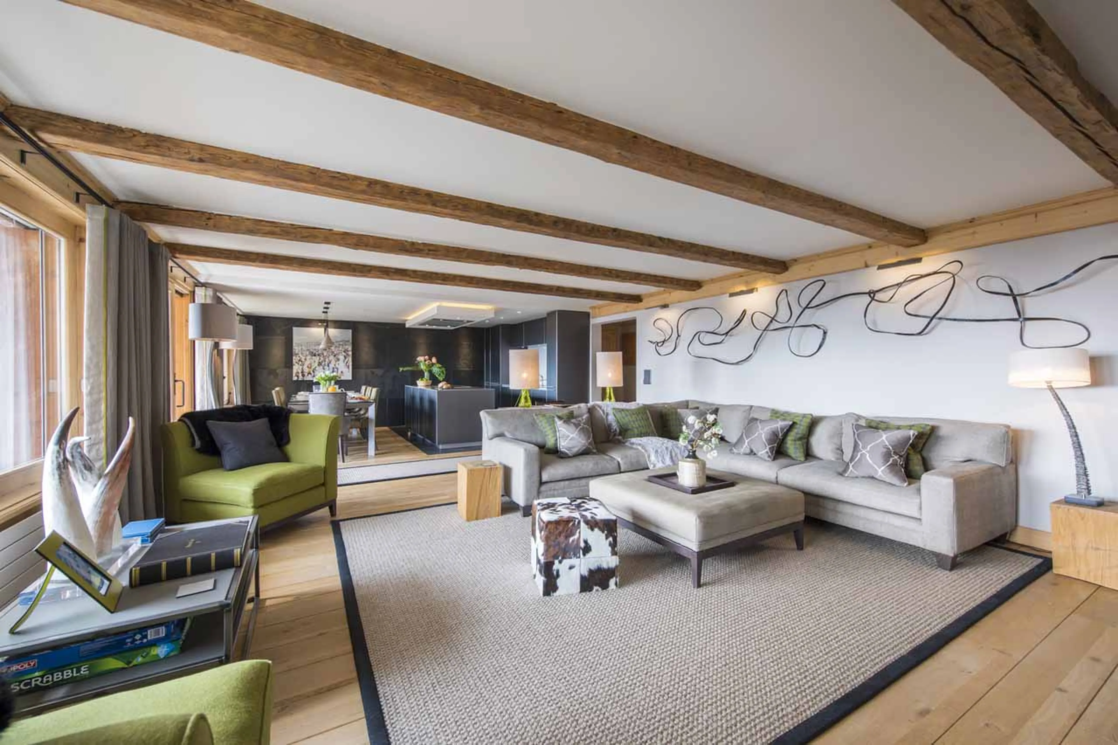 Living room at Apartment Fleur de Lin in Verbier