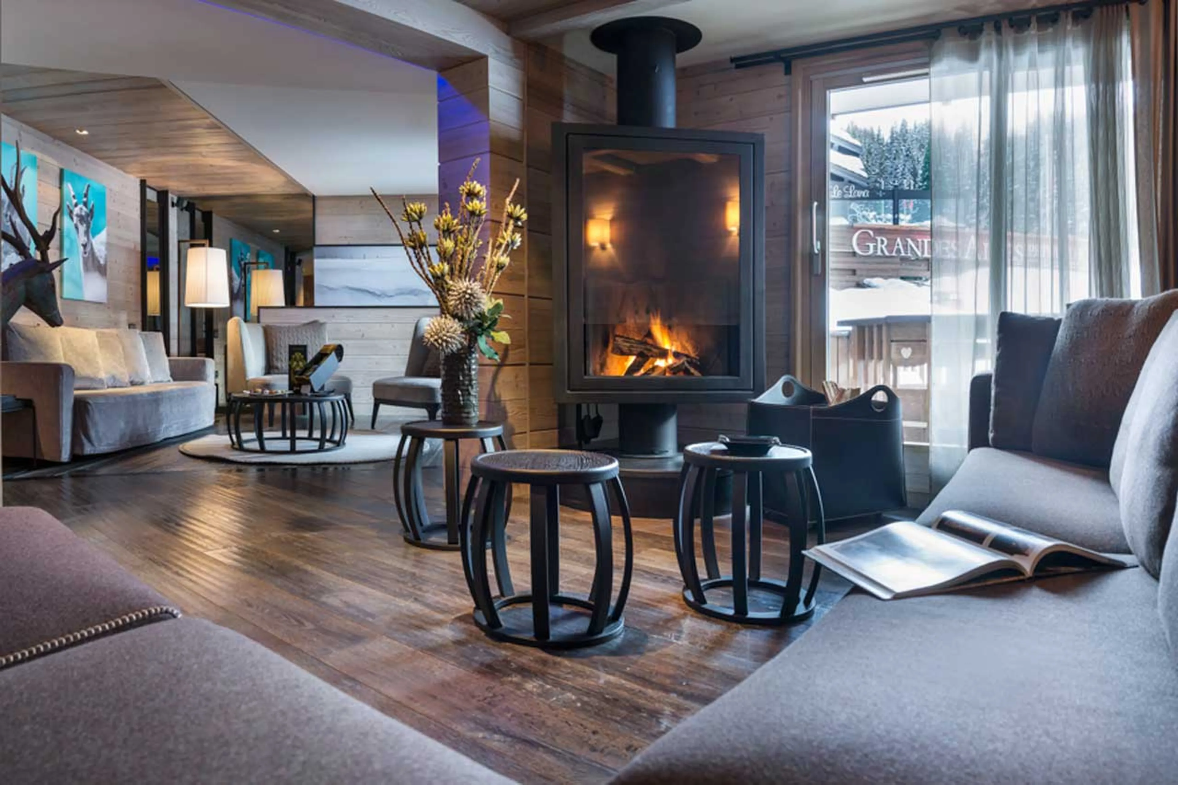 Living area at Apartment Garnet in Courchevel 1850