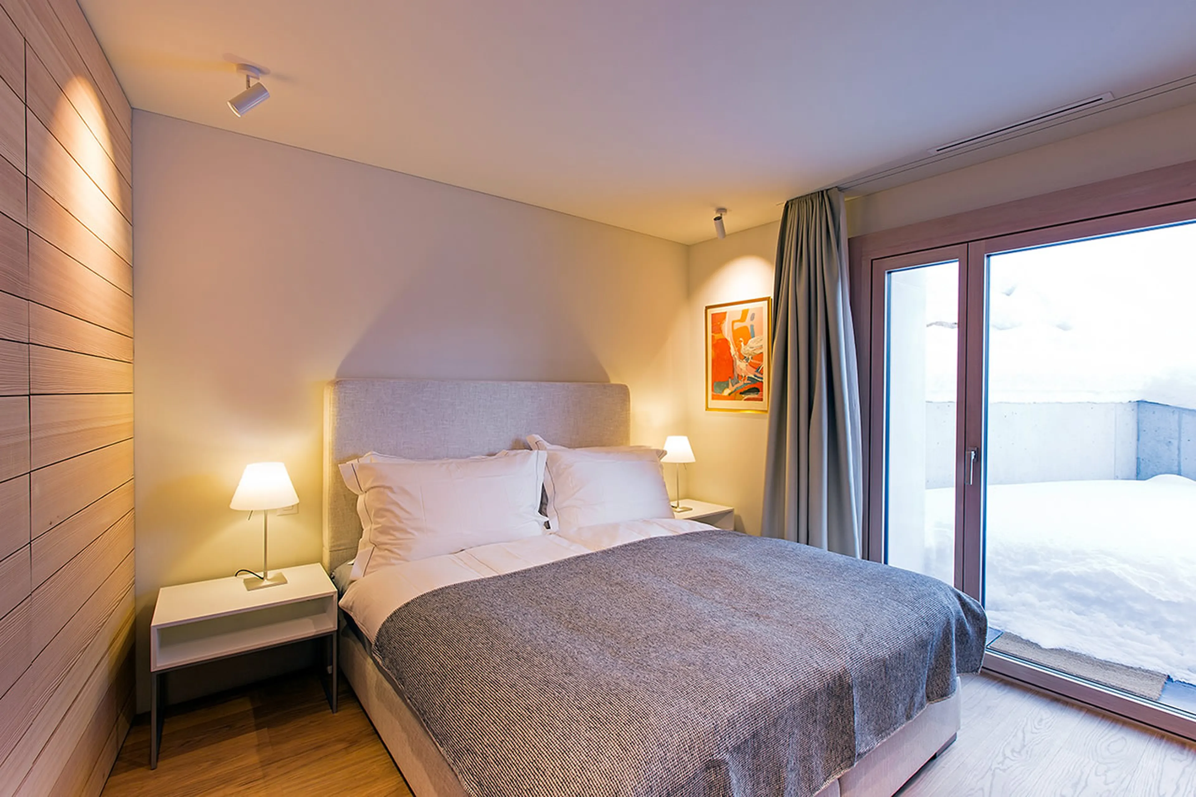 Third double bedroom in Apartment Giuliani in St Moritz