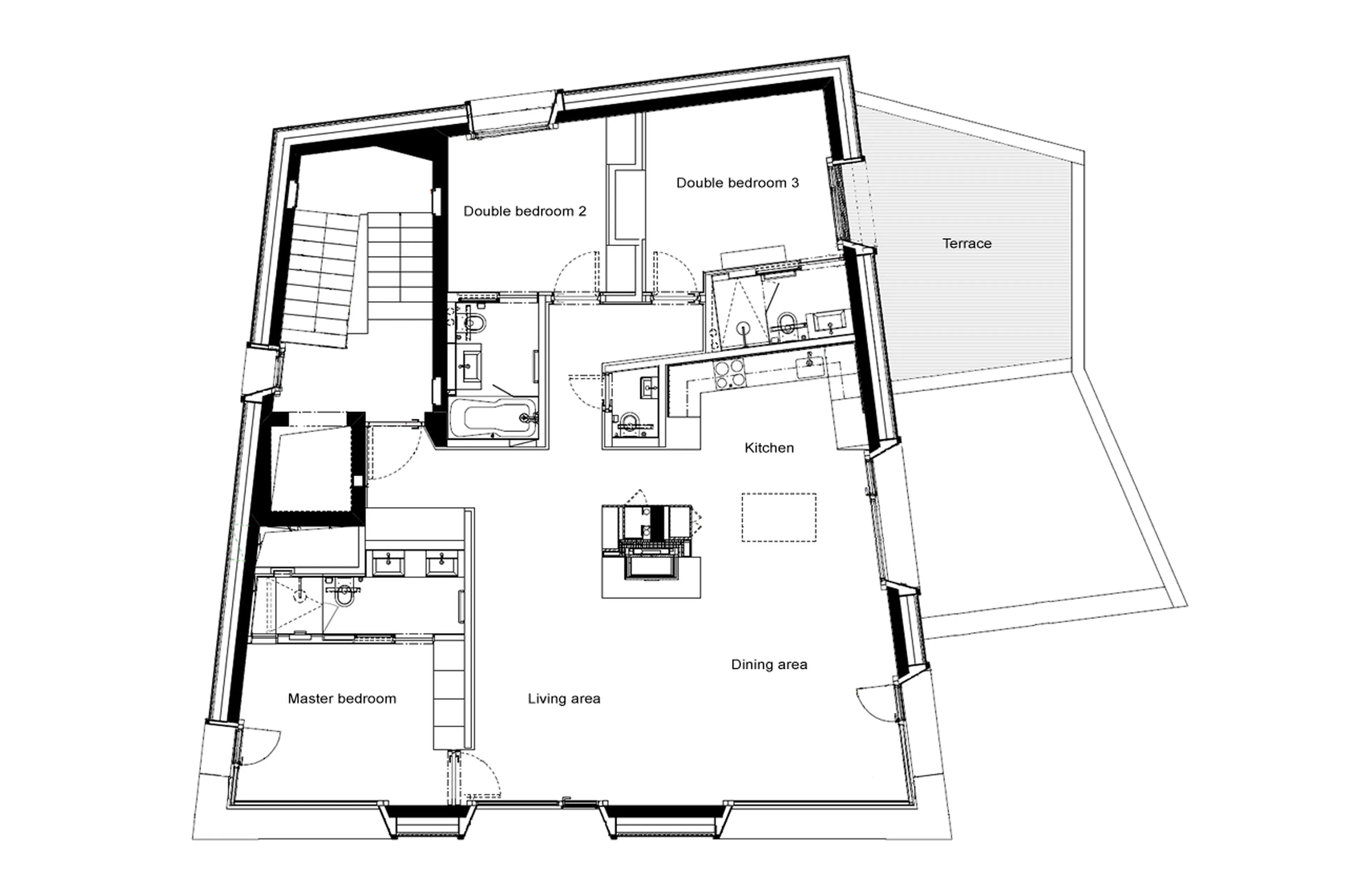 Floor plan of  Apartment Giuliani in St Moritz